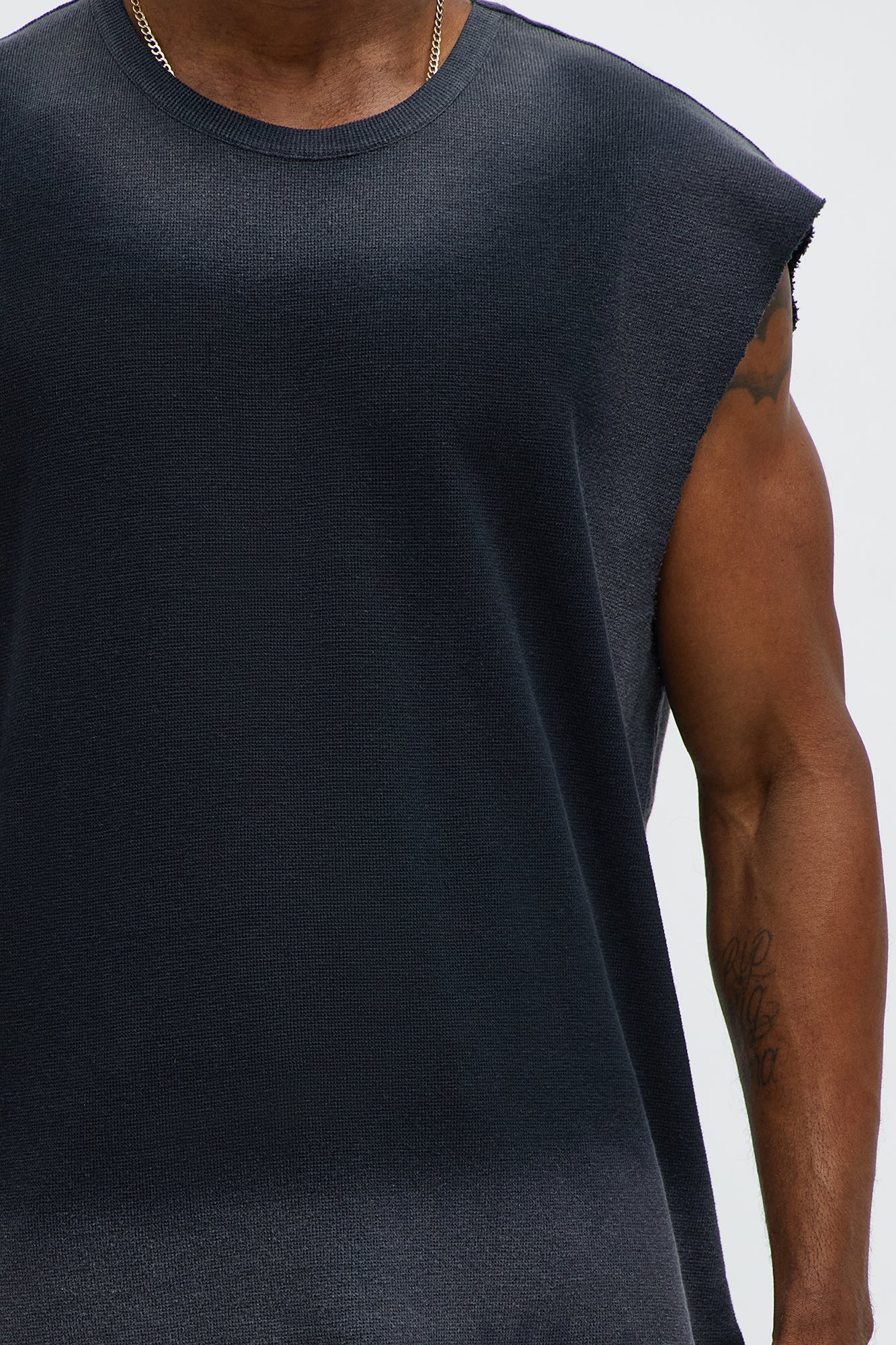 Relaxed Washed Muscle Tank - Gold/Black Fashion Nova