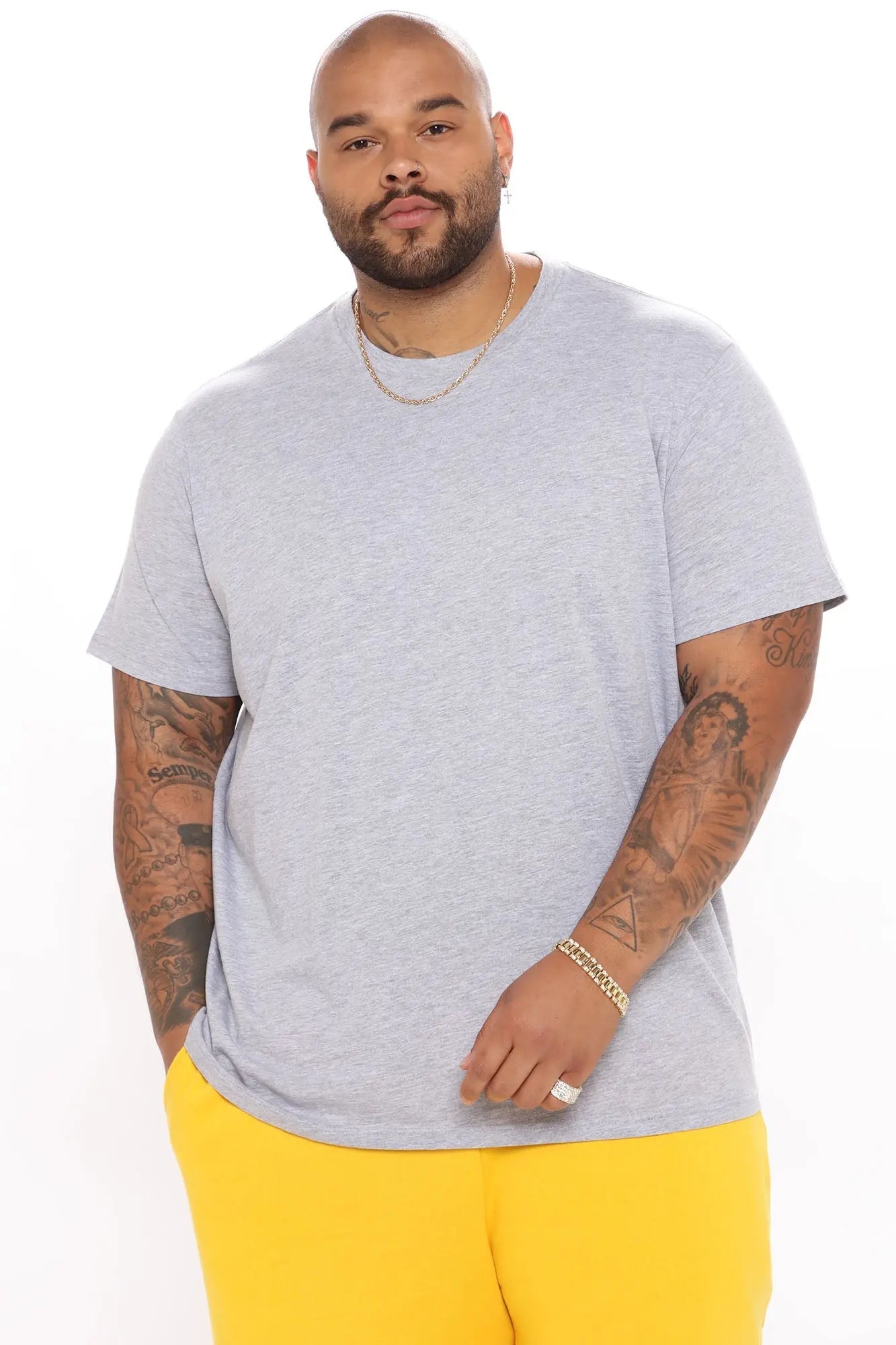 Classic Lightweight Tee - HeatherGrey Fashion Nova