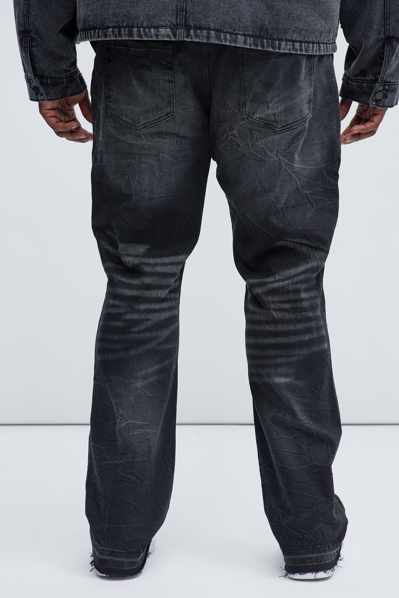 Undercover Slim Stacked Flare Jeans - Black Wash Fashion Nova