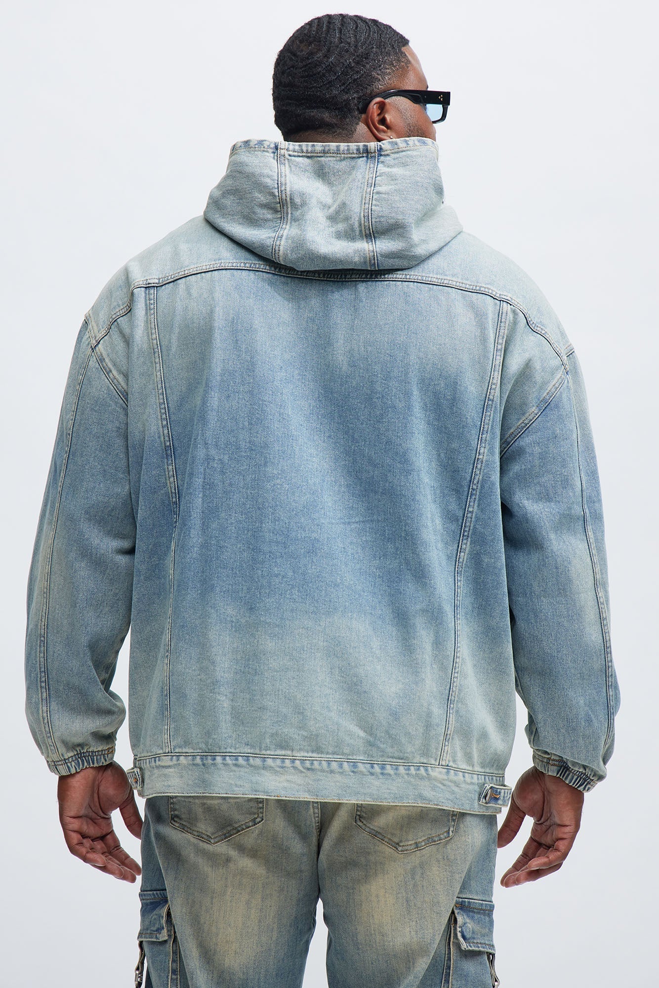 Manatee Denim Pullover Jacket - Light Blue Wash Fashion Nova