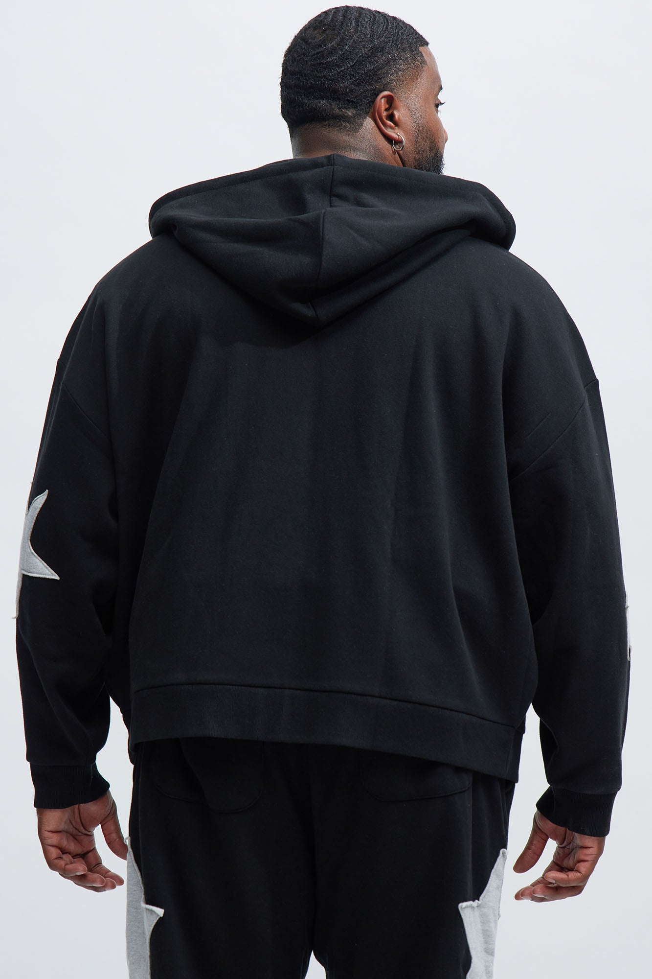Tyson Stars Oversized Hoodie - Black Fashion Nova