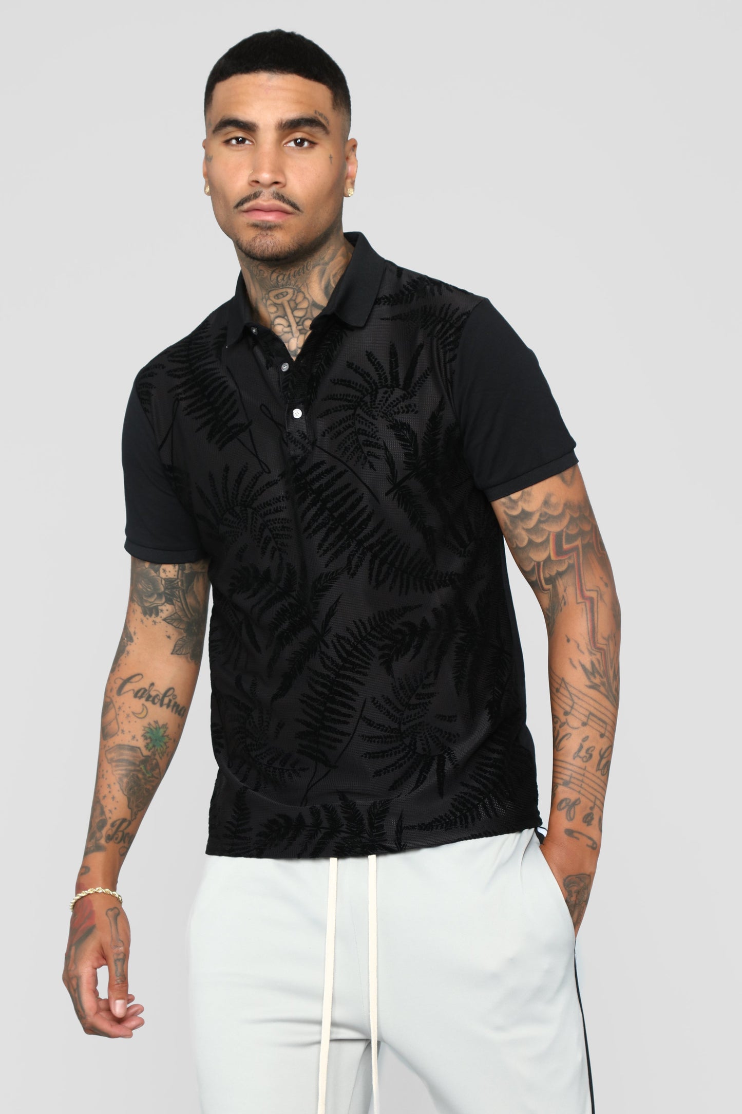 Breezy Short Sleeve Polo - Black Fashion Nova