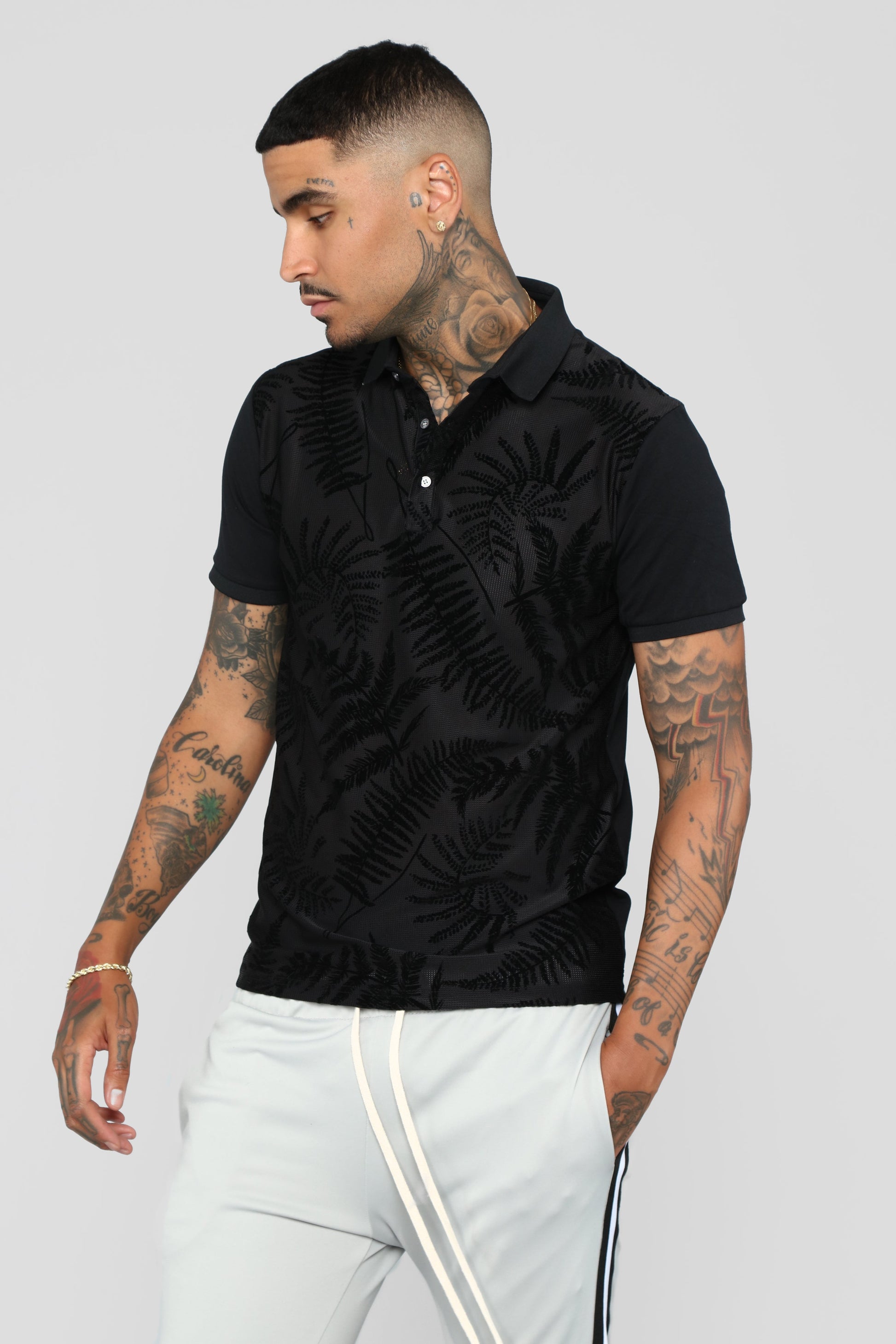 Breezy Short Sleeve Polo - Black Fashion Nova
