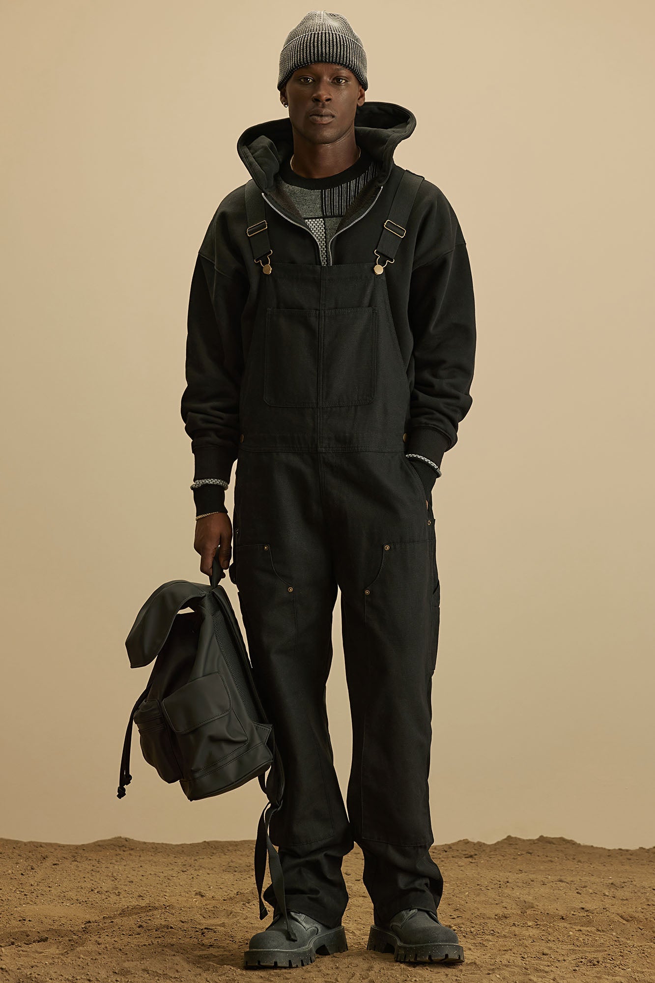 Alexander Utility Canvas Overalls - Black Fashion Nova