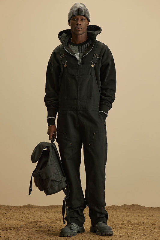 Alexander Utility Canvas Overalls - Black Fashion Nova