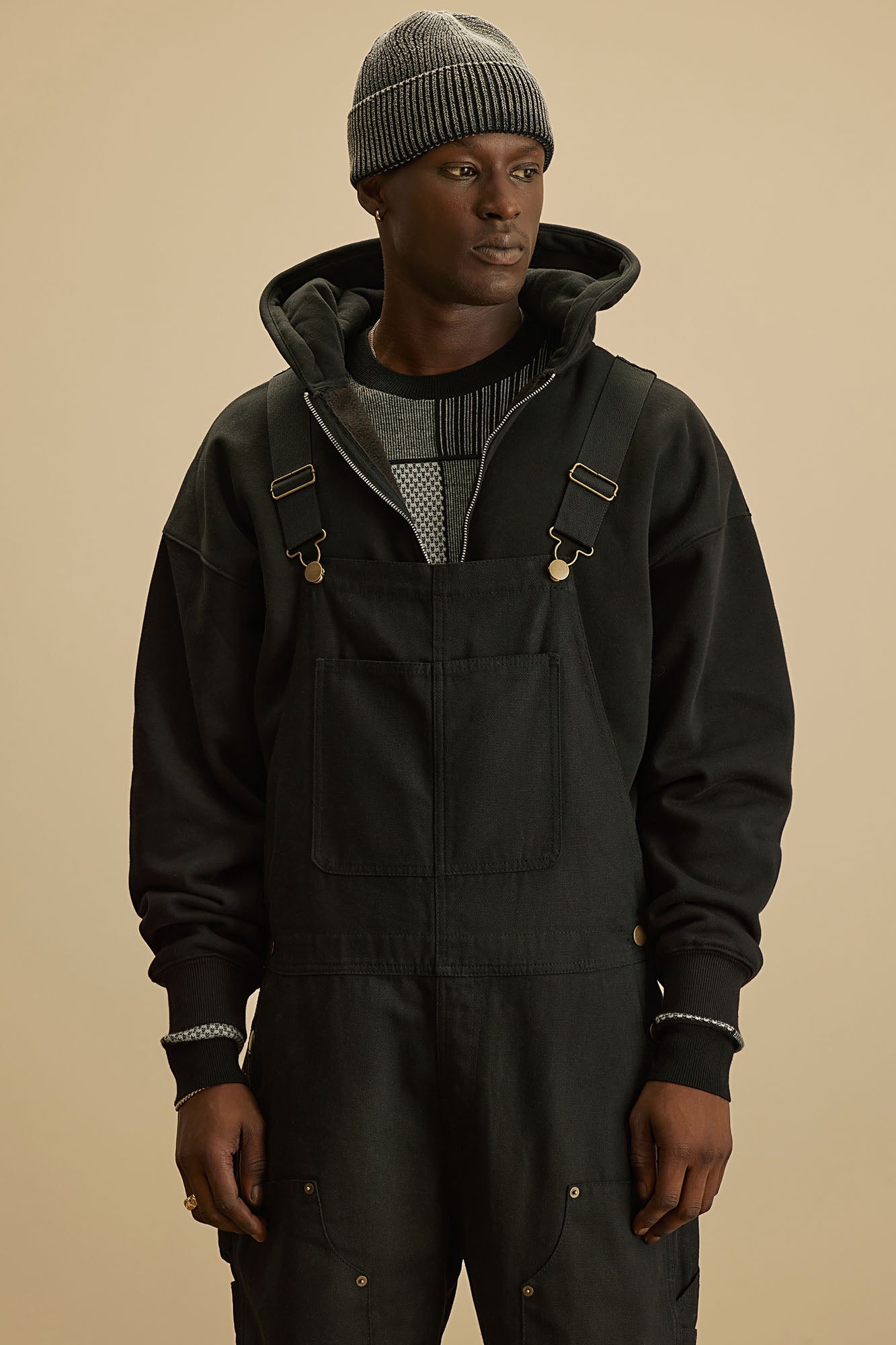 Alexander Utility Canvas Overalls - Black Fashion Nova