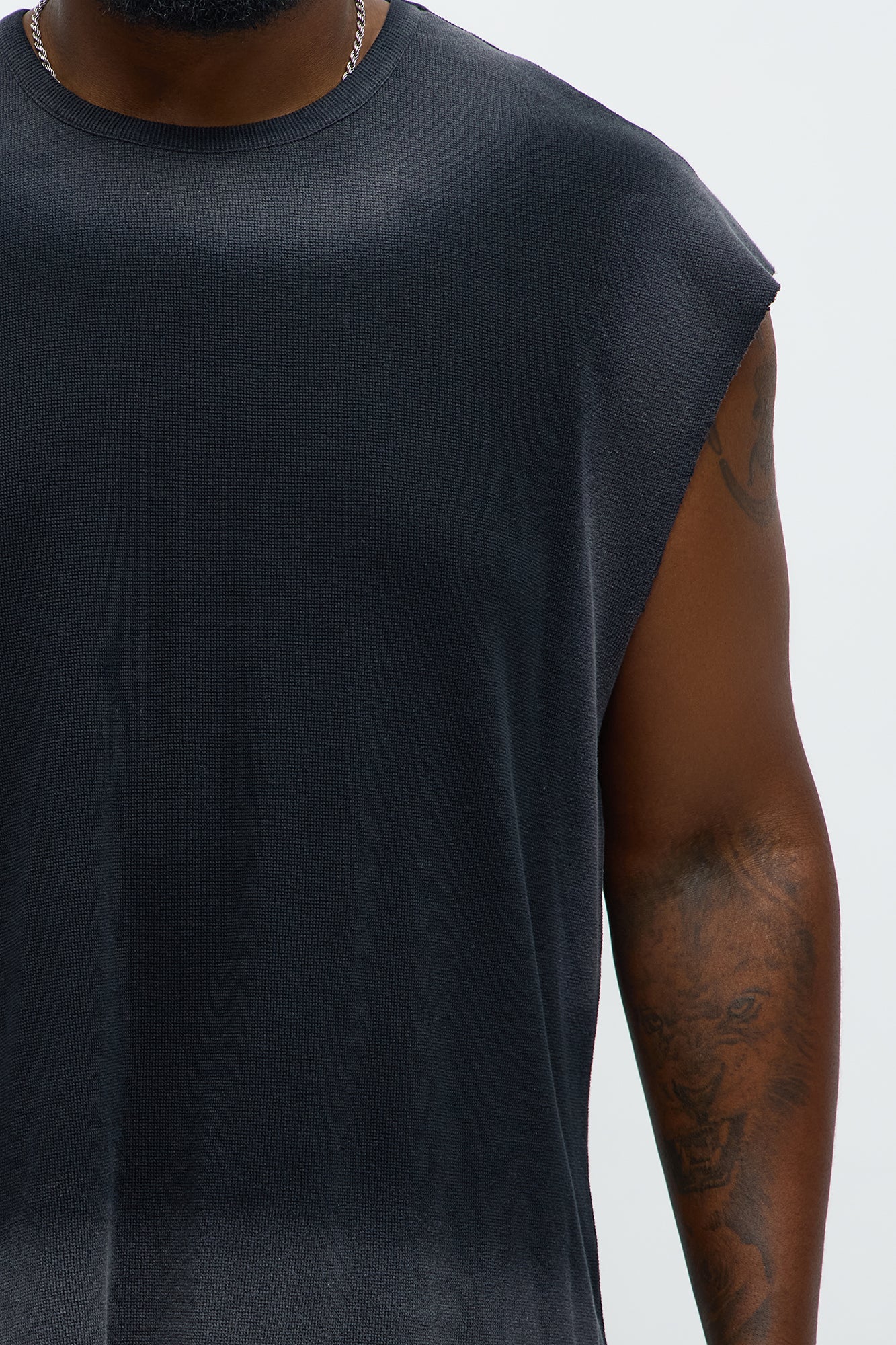 Relaxed Washed Muscle Tank - Gold/Black Fashion Nova
