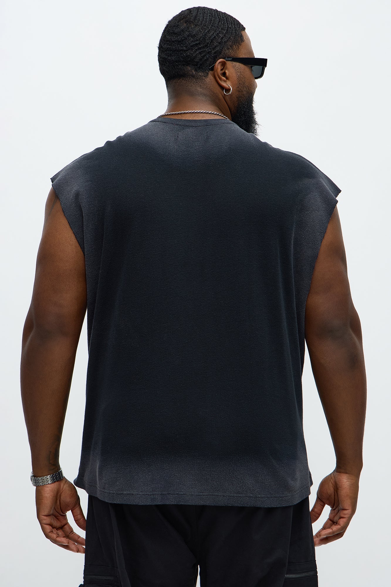 Relaxed Washed Muscle Tank - Gold/Black Fashion Nova