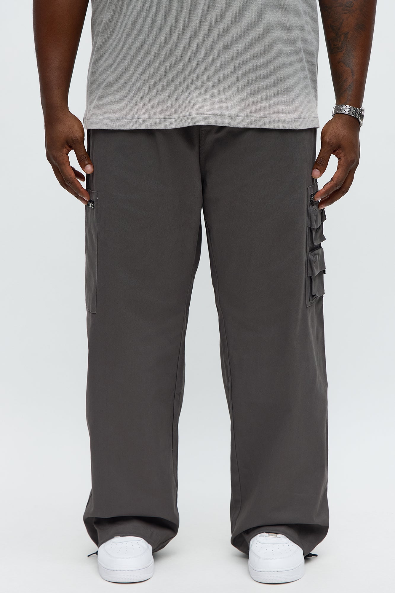 Straight Stay Busy Utility Pant - Charcoal Fashion Nova