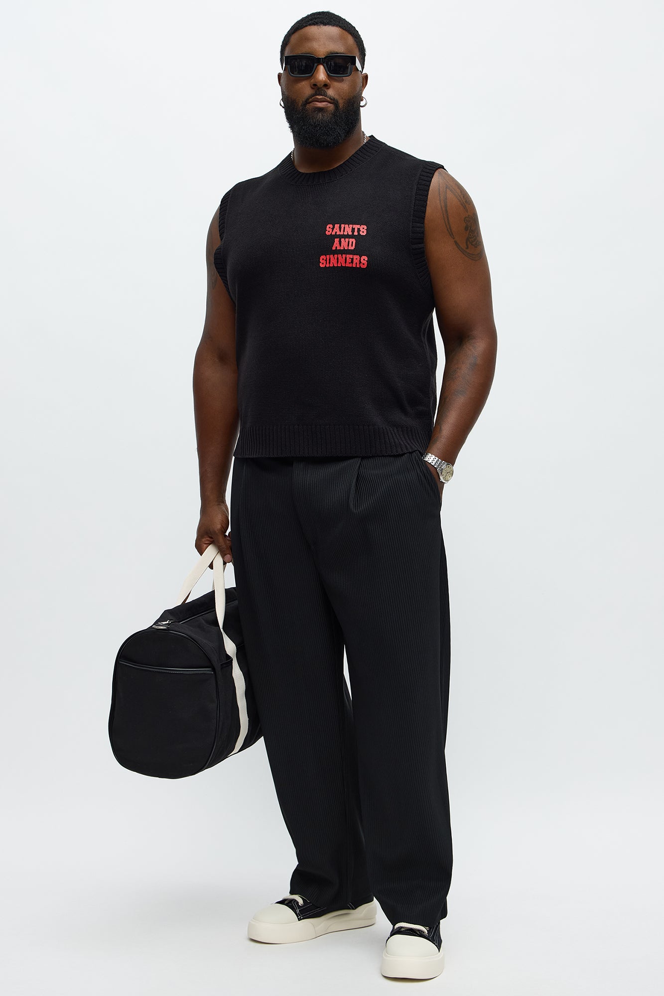 Show Up Straight Pleated Trousers - Black Fashion Nova