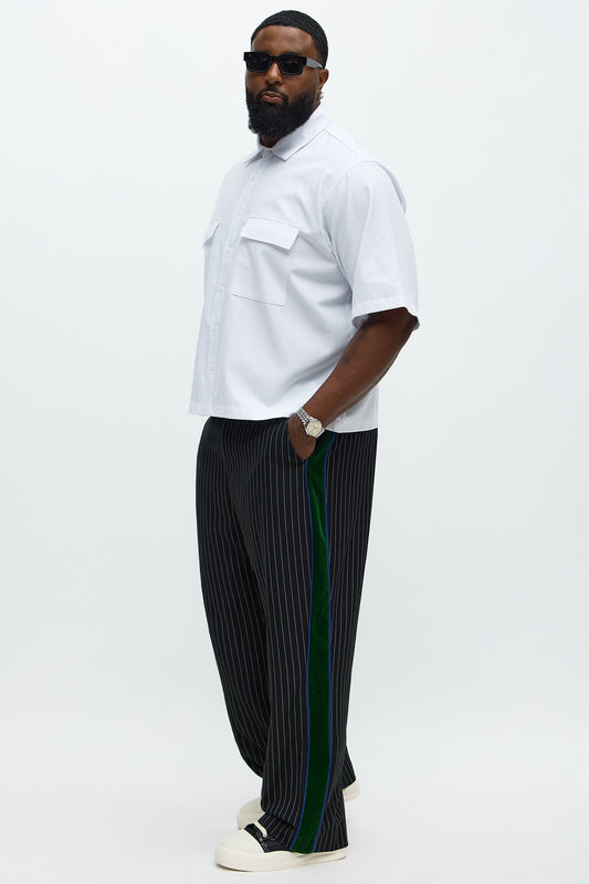 Baggy Elevated Side Stripe Trouser - Black/combo Fashion Nova