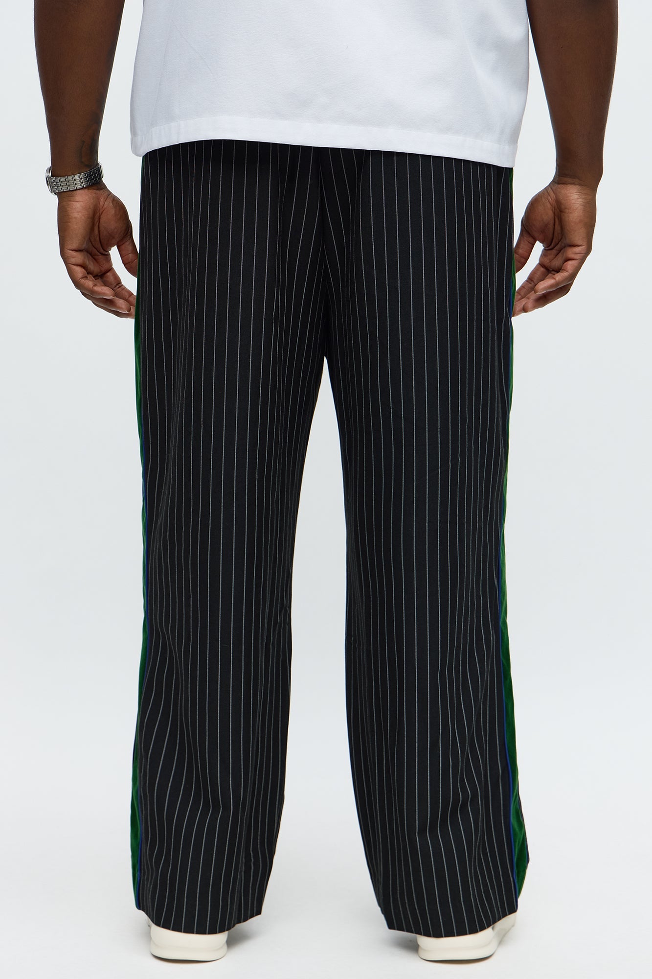 Baggy Elevated Side Stripe Trouser - Black/combo Fashion Nova