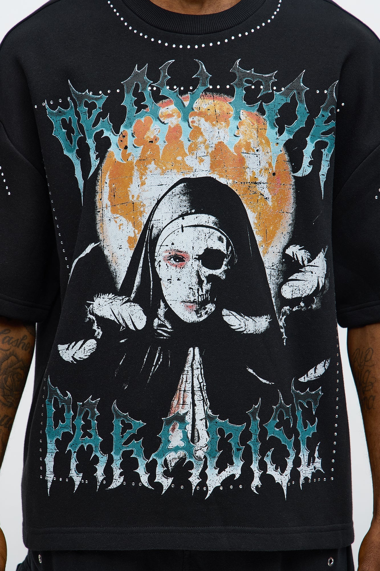 Tyson Pray Oversized Short Sleeve Tee - Black Fashion Nova