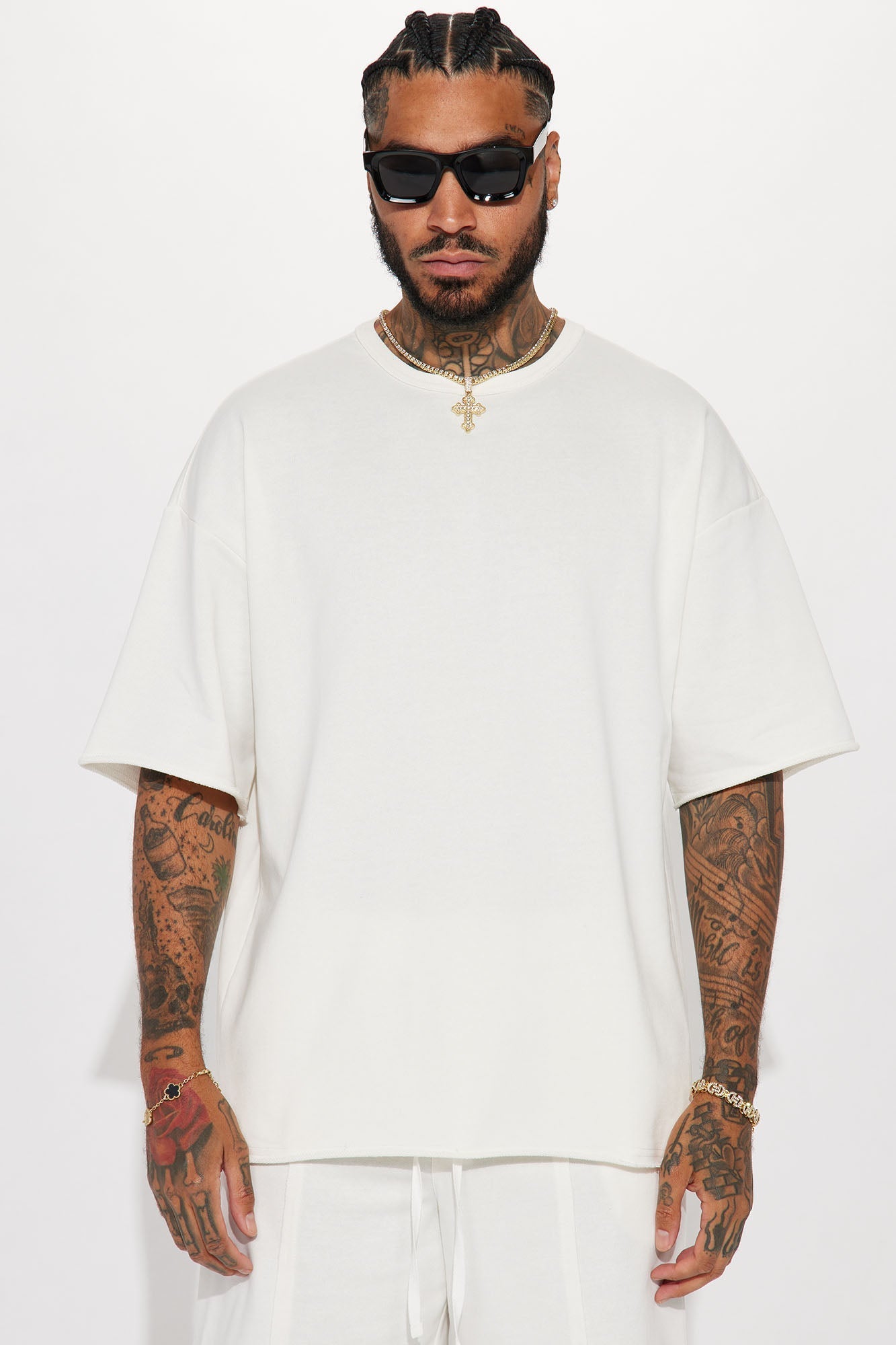I Like How It Looks Oversized Terry Short Sleeve Tee - White Fashion Nova