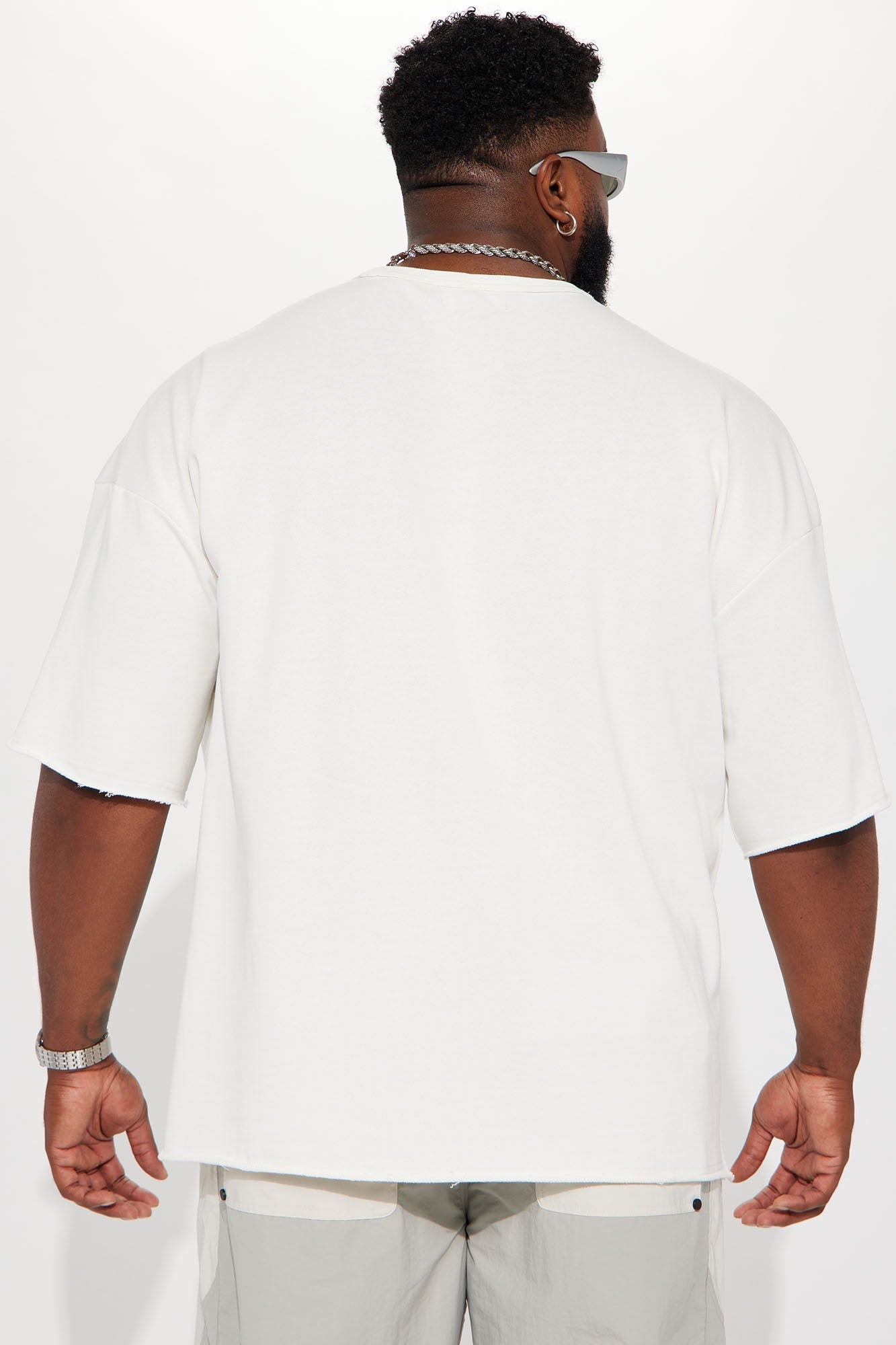 I Like How It Looks Oversized Terry Short Sleeve Tee - White Fashion Nova