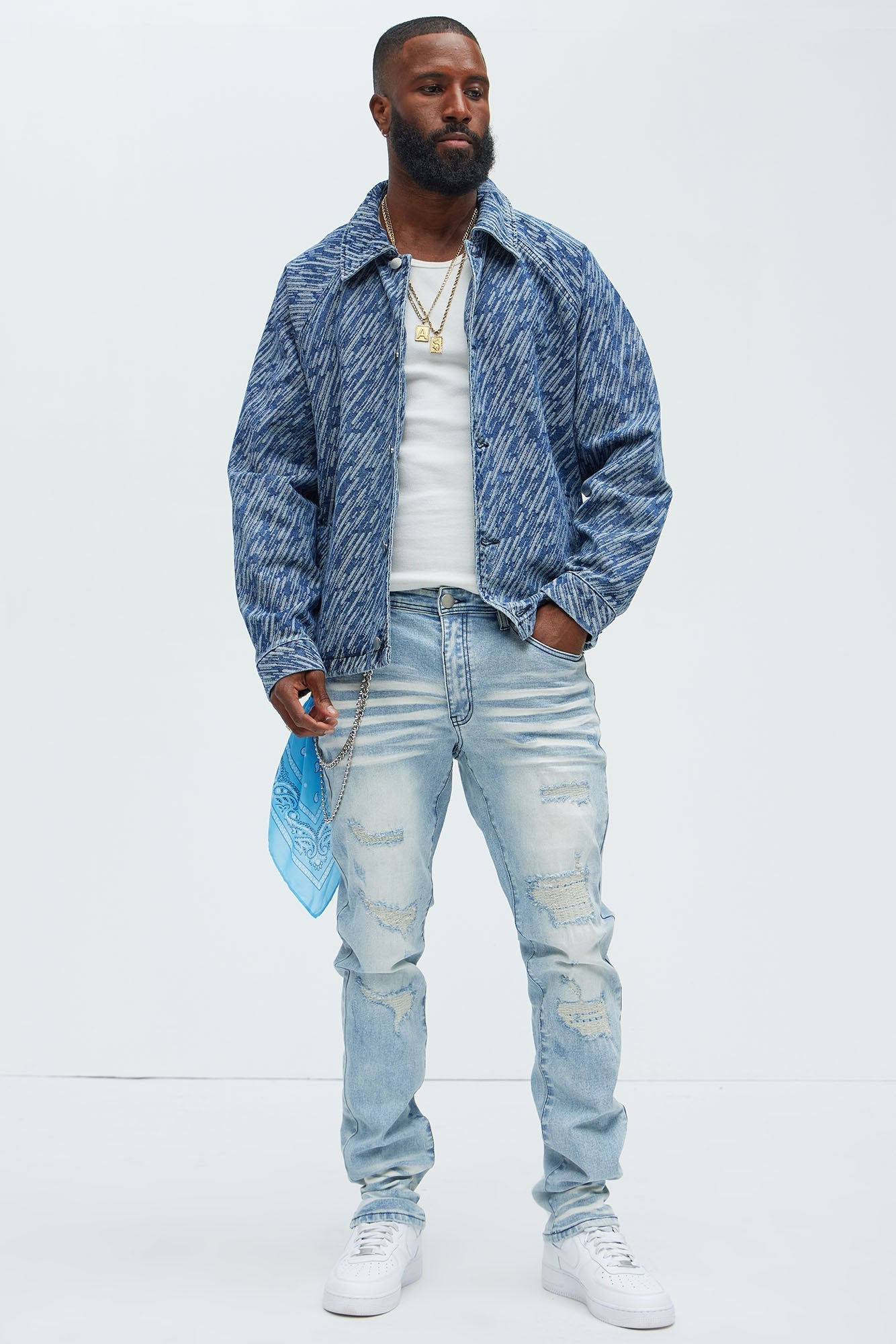 Windy Denim Shirt - Medium Blue Wash Fashion Nova