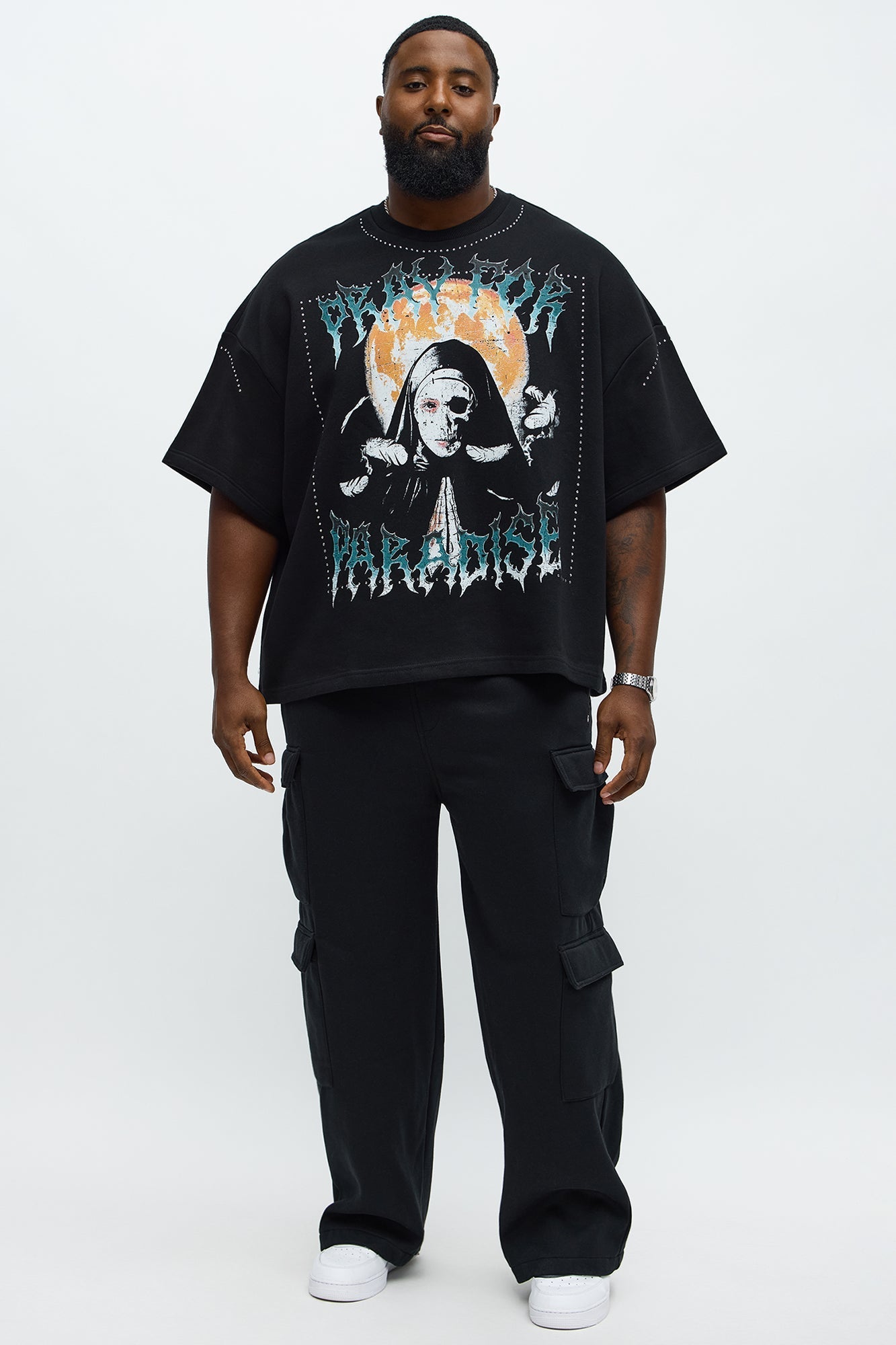 Tyson Pray Oversized Short Sleeve Tee - Black Fashion Nova