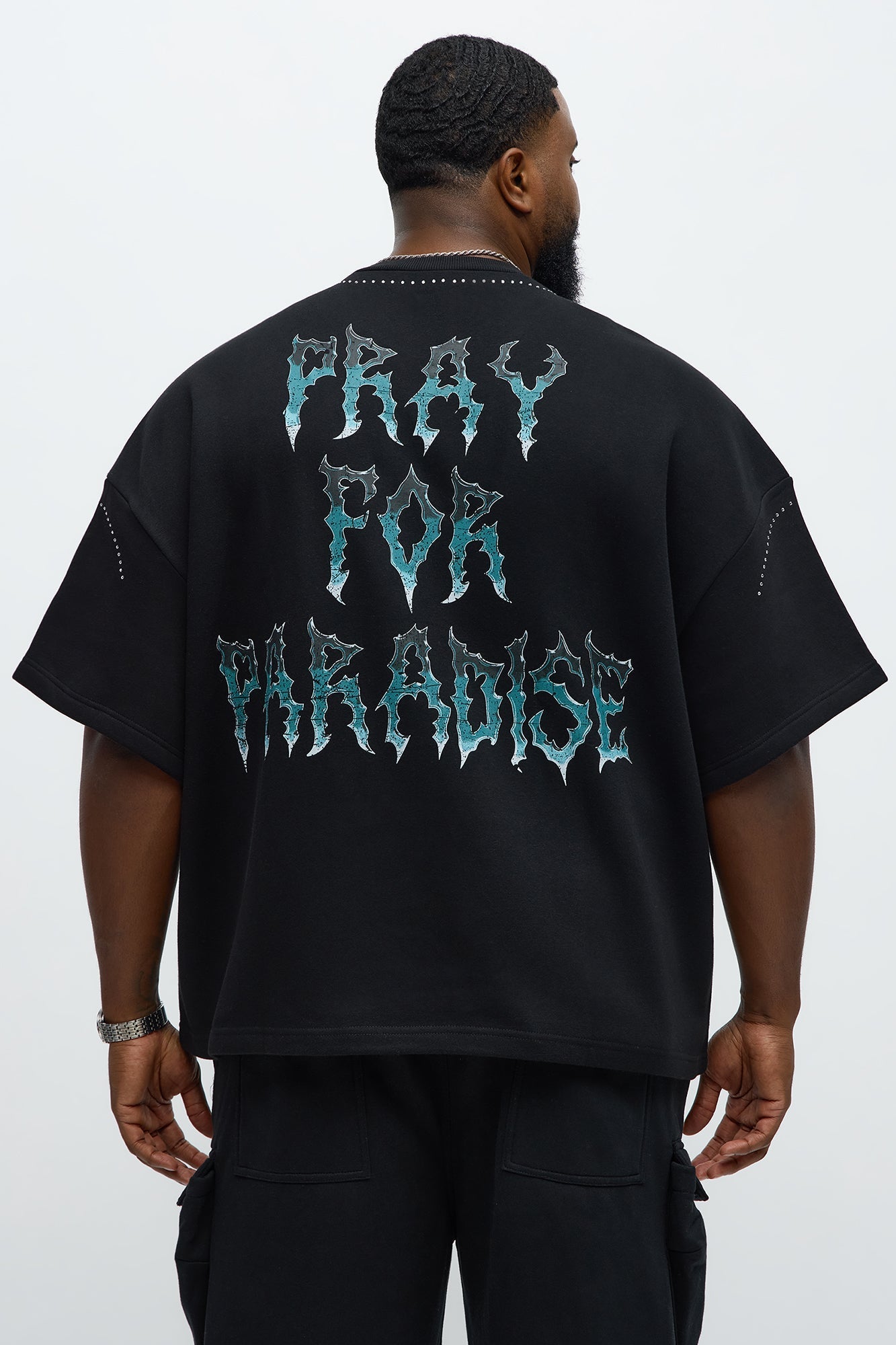 Tyson Pray Oversized Short Sleeve Tee - Black Fashion Nova