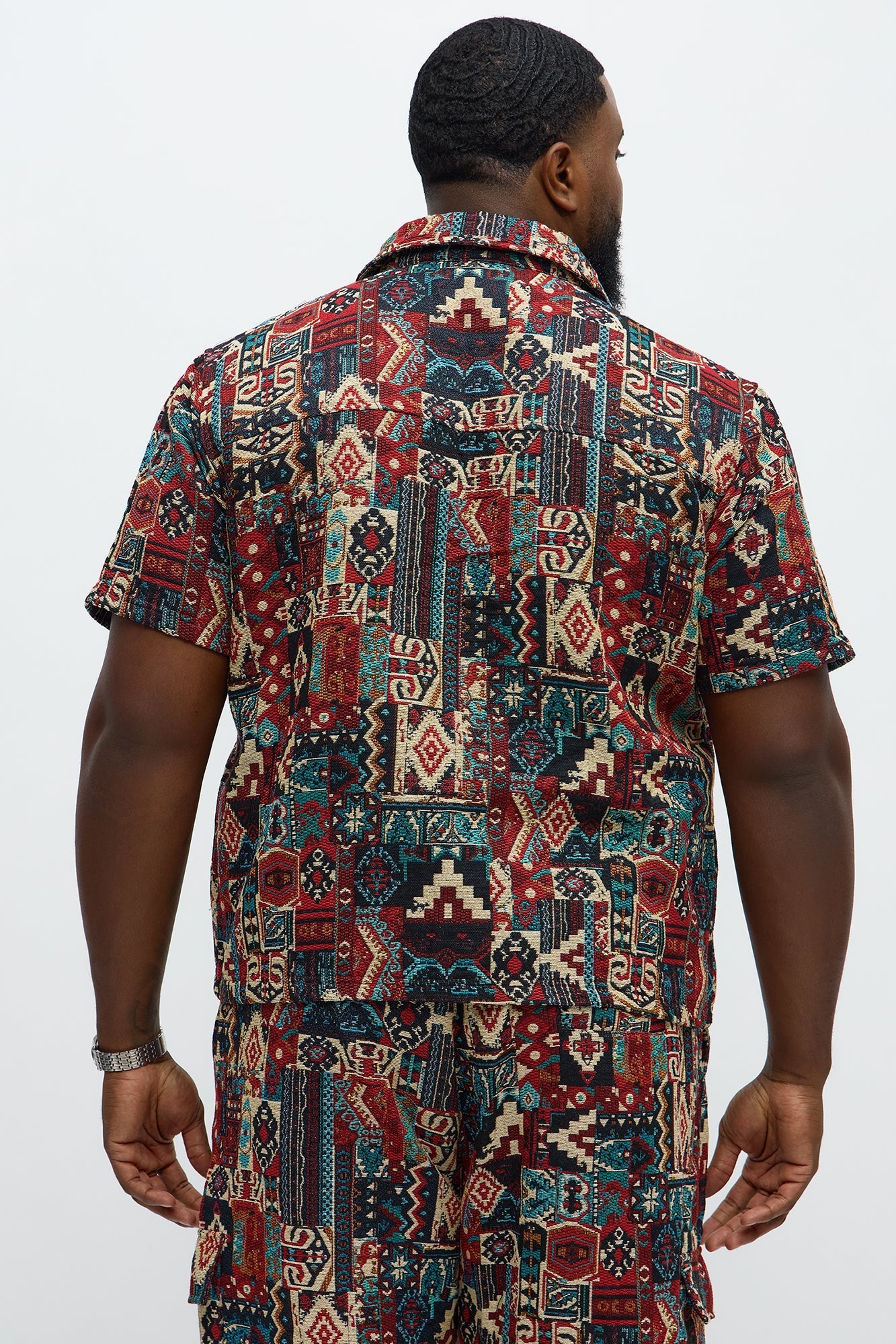 Regular Fit Aztec Full Button Up Shirt - Multi Color Fashion Nova