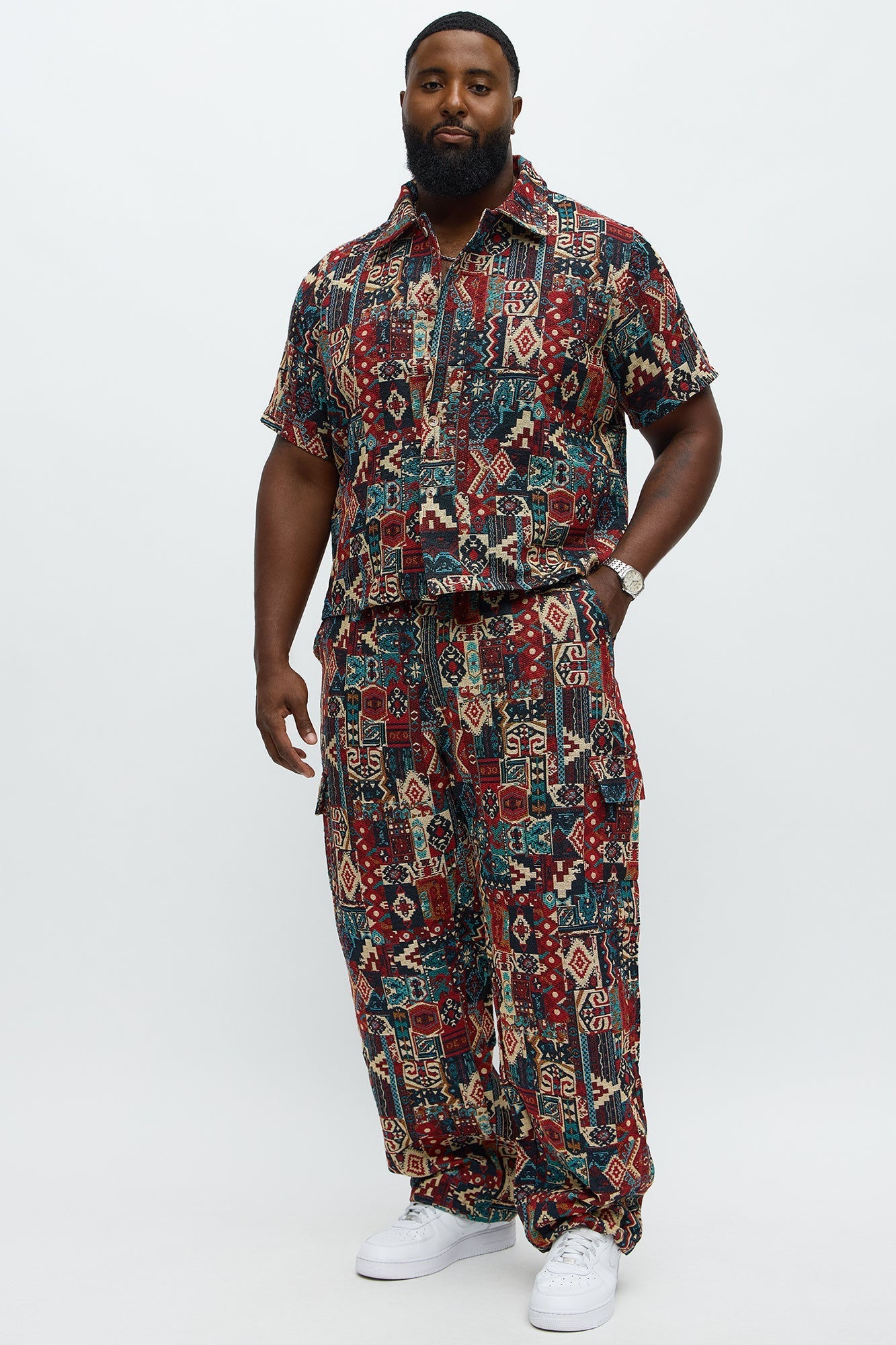 Baggy Aztec Tapestry Cargo Pants - Multi Color Fashion Nova
