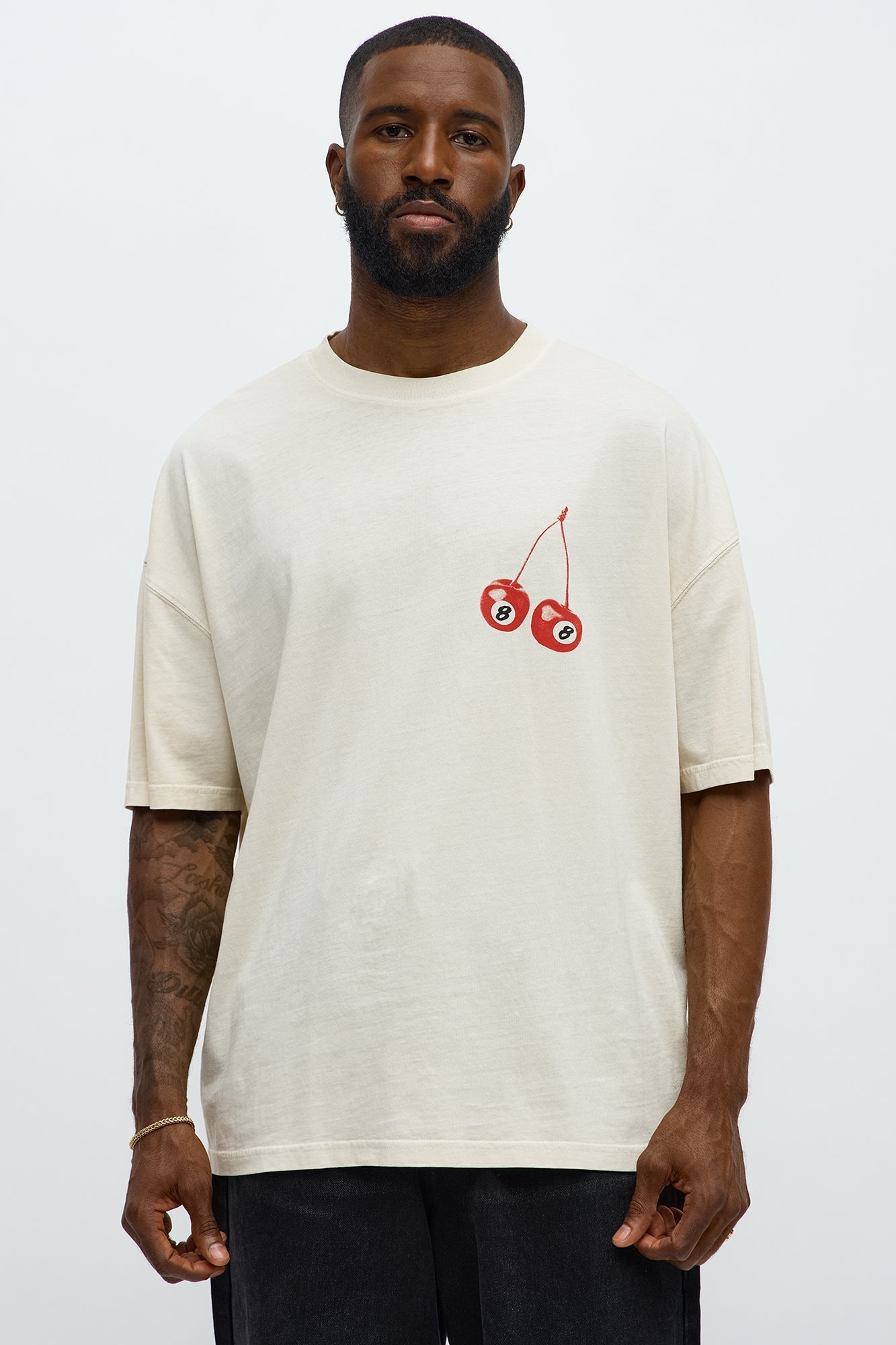 All Outta Luck Oversized Short Sleeve Tee - Cream Fashion Nova