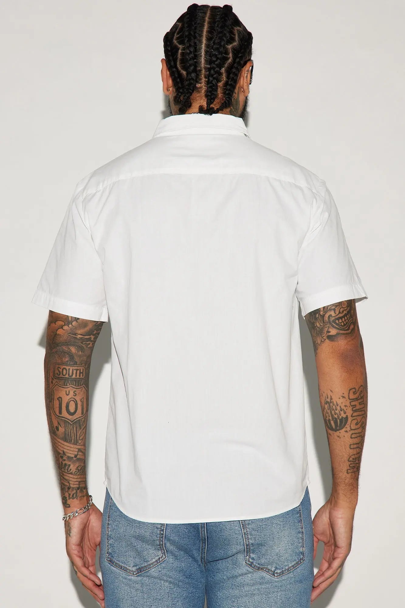 Ryland Short Sleeve Button Up Shirt - White Fashion Nova