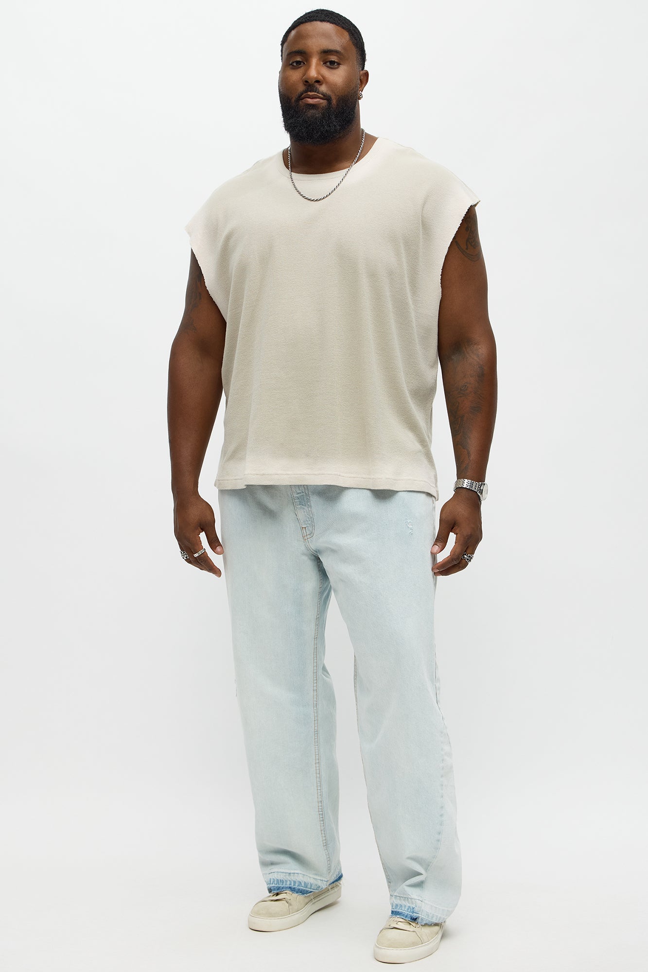 Relaxed Washed Muscle Tank - Grey Fashion Nova