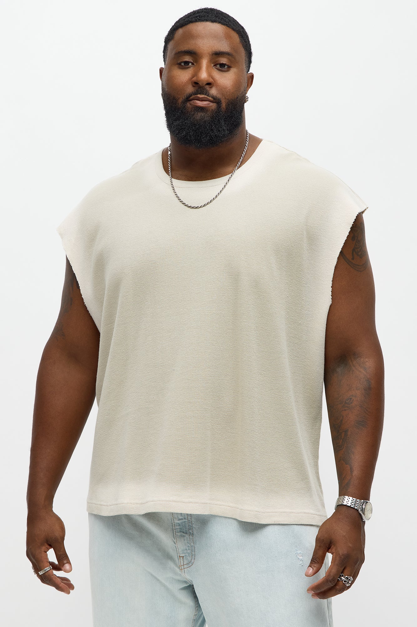 Relaxed Washed Muscle Tank - Grey Fashion Nova