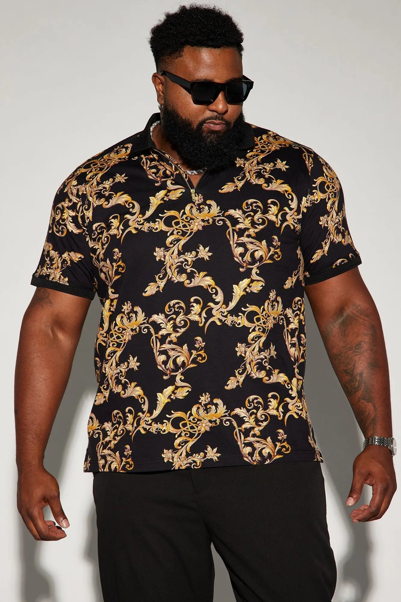 Ace Short Sleeve Polo - Black Fashion Nova