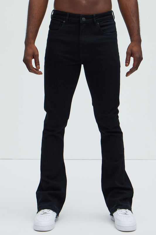 Cornell Slim Flare Jeans - Black Fashion Nova