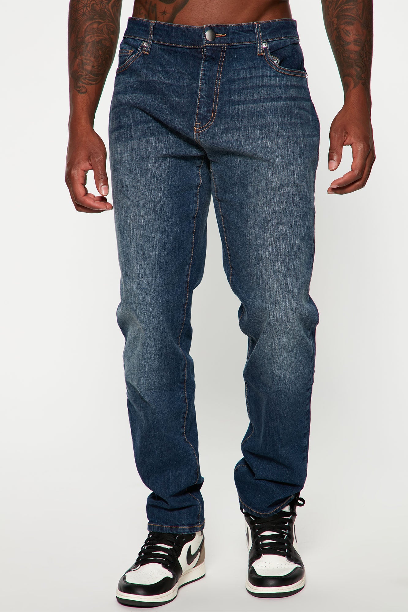 Mike Straight Taper Jeans - Dark Wash Fashion Nova