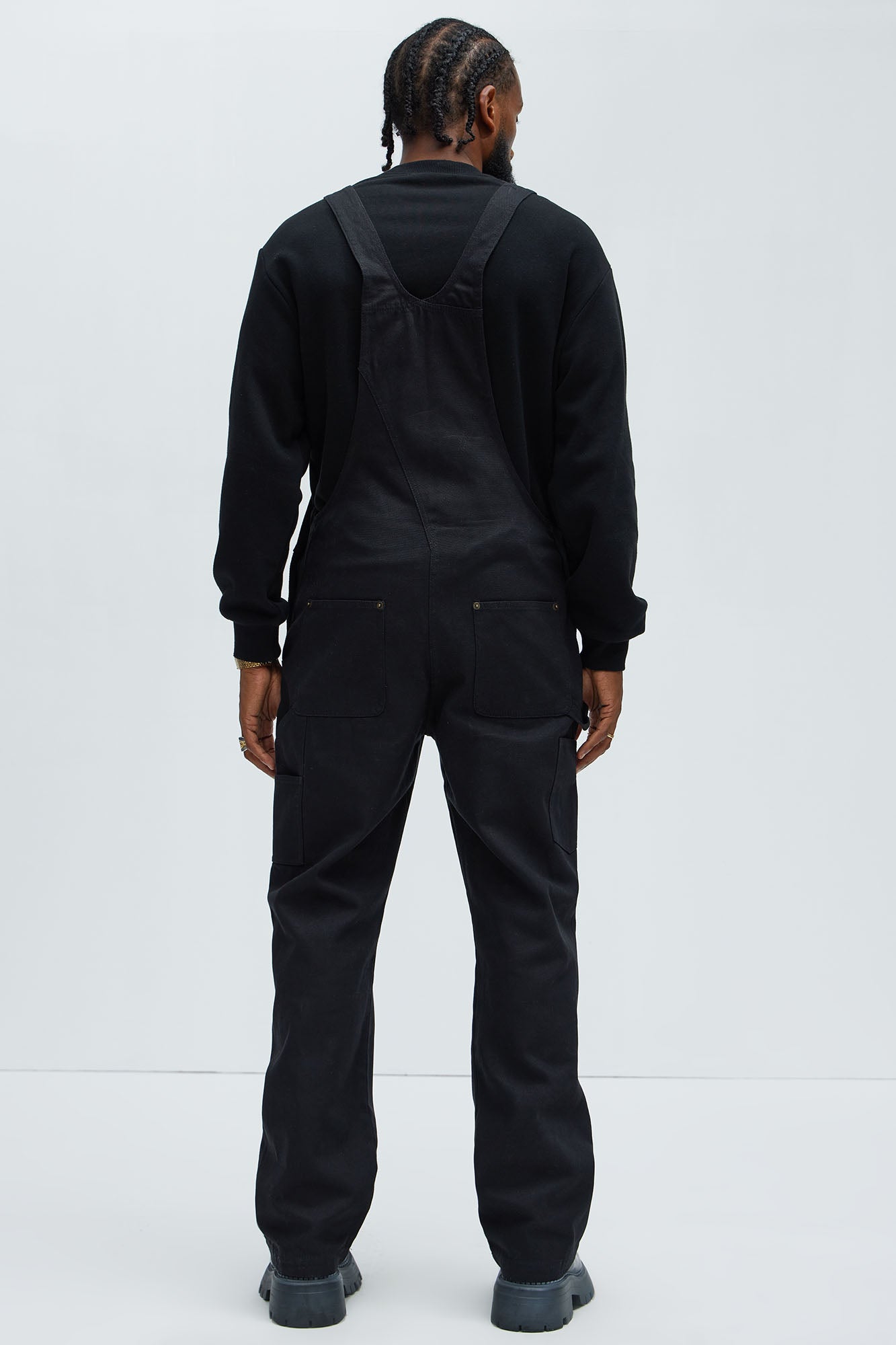 Alexander Utility Canvas Overalls - Black Fashion Nova
