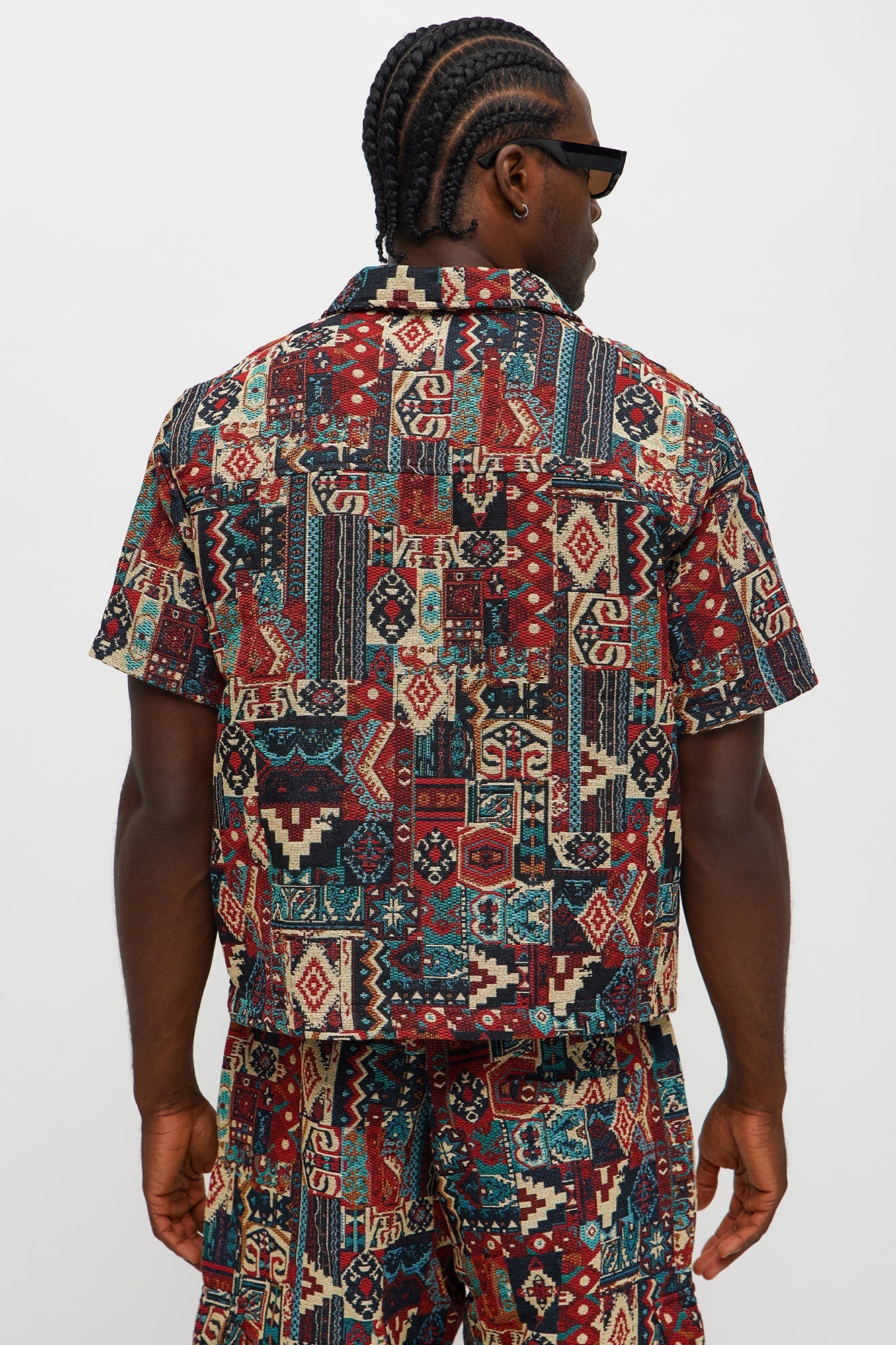 Regular Fit Aztec Full Button Up Shirt - Multi Color Fashion Nova