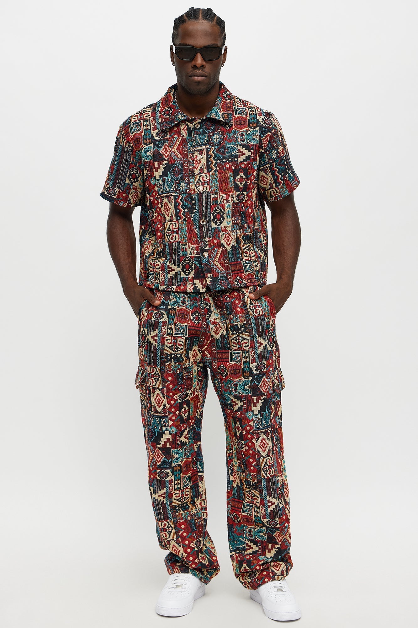 Baggy Aztec Tapestry Cargo Pants - Multi Color Fashion Nova