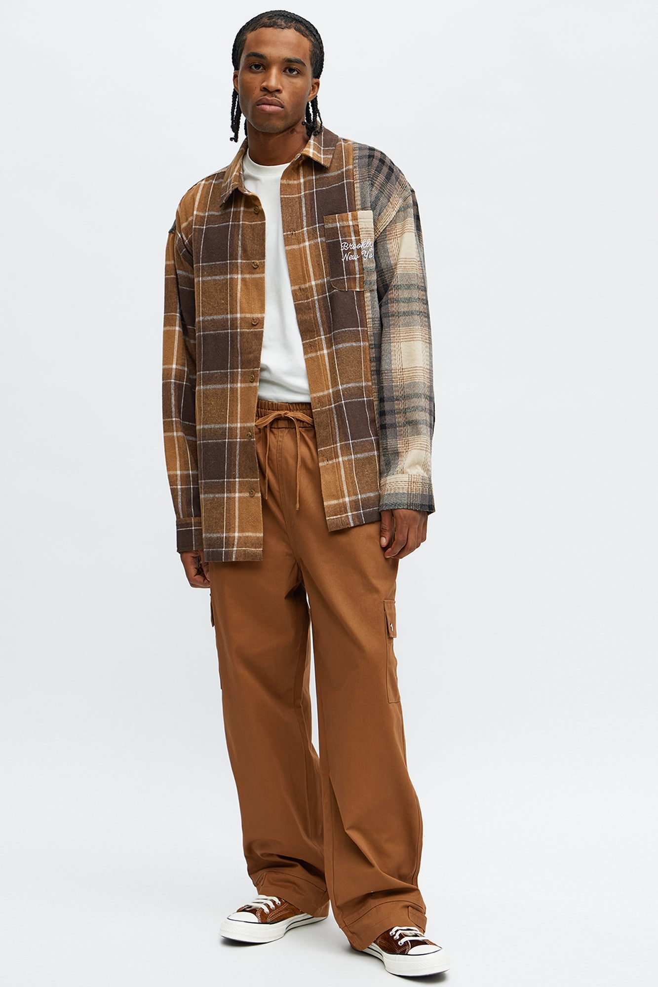 Baggy Talk My Walk Cargo Pant - Brown Fashion Nova