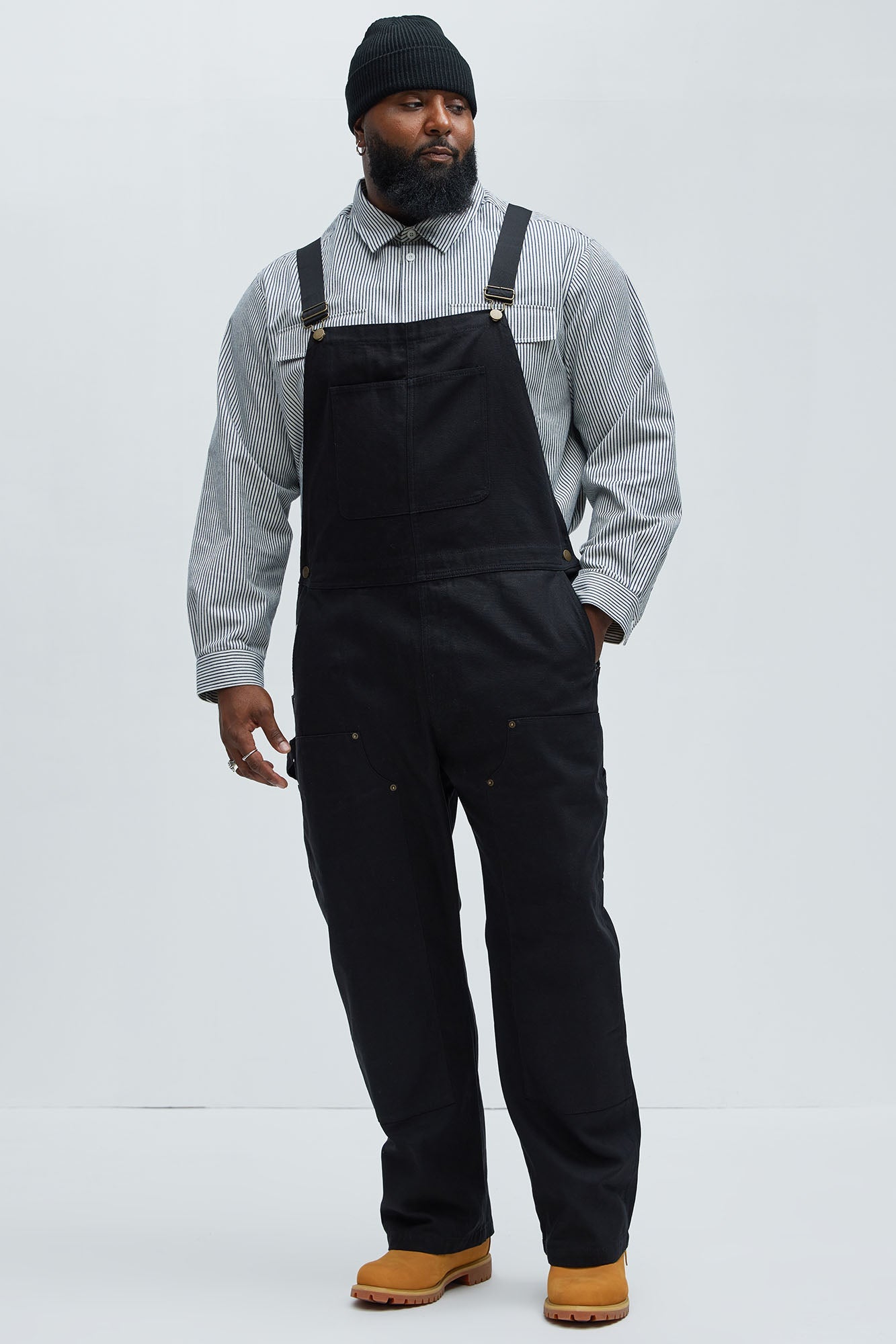 Alexander Utility Canvas Overalls - Black Fashion Nova