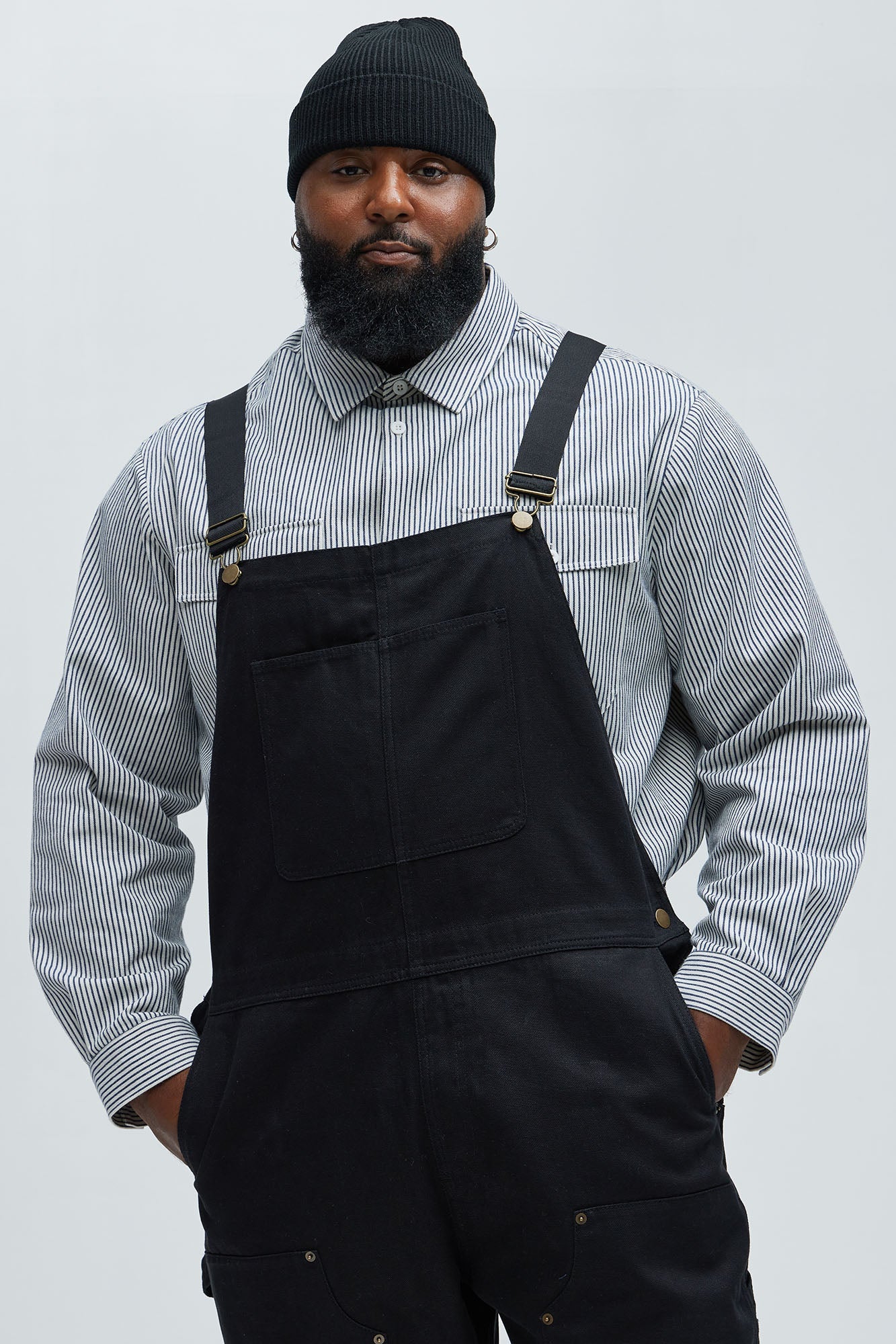 Alexander Utility Canvas Overalls - Black Fashion Nova