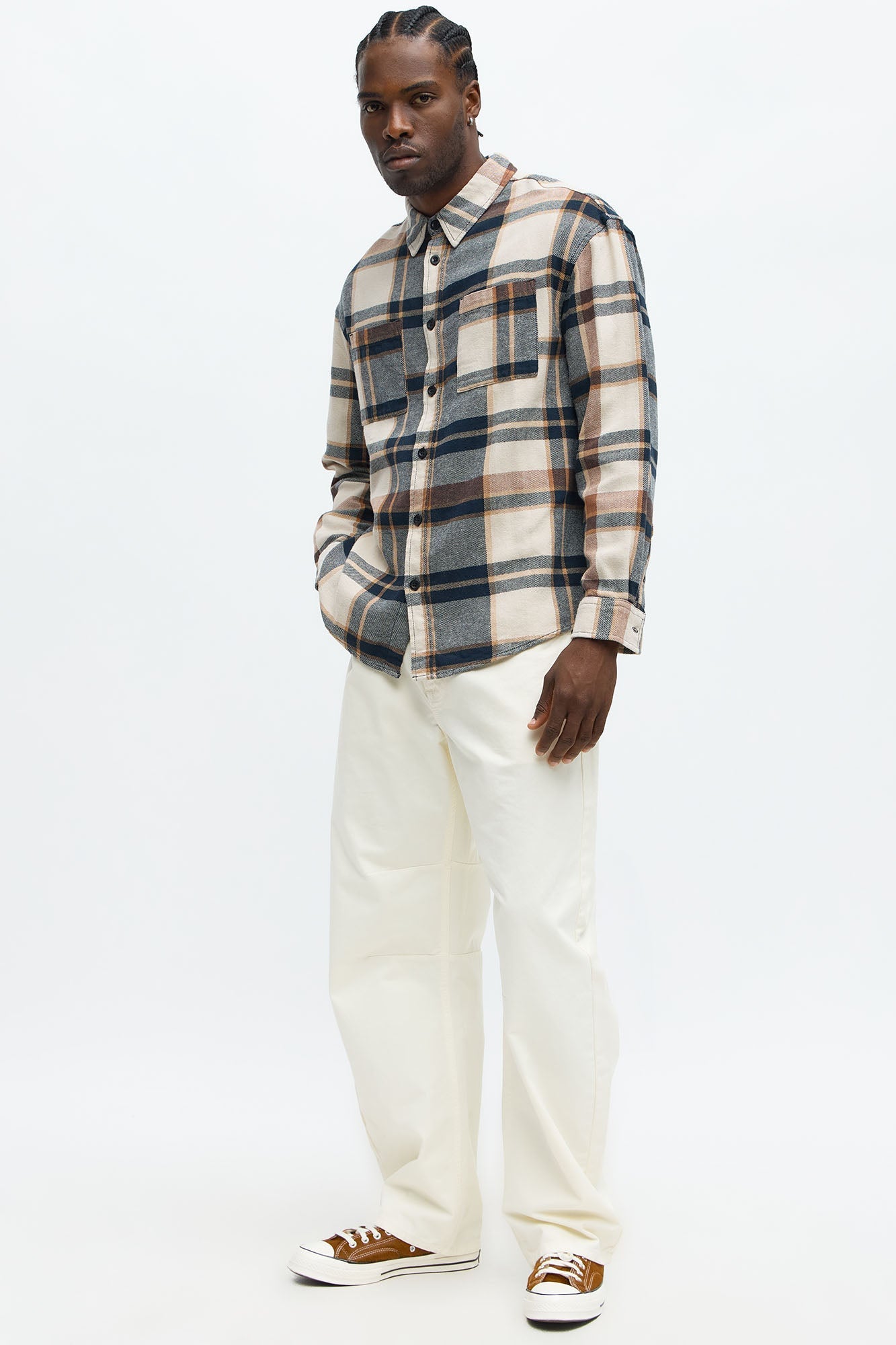 Wallace Plaid Flannel Shirt - Multi Color Fashion Nova