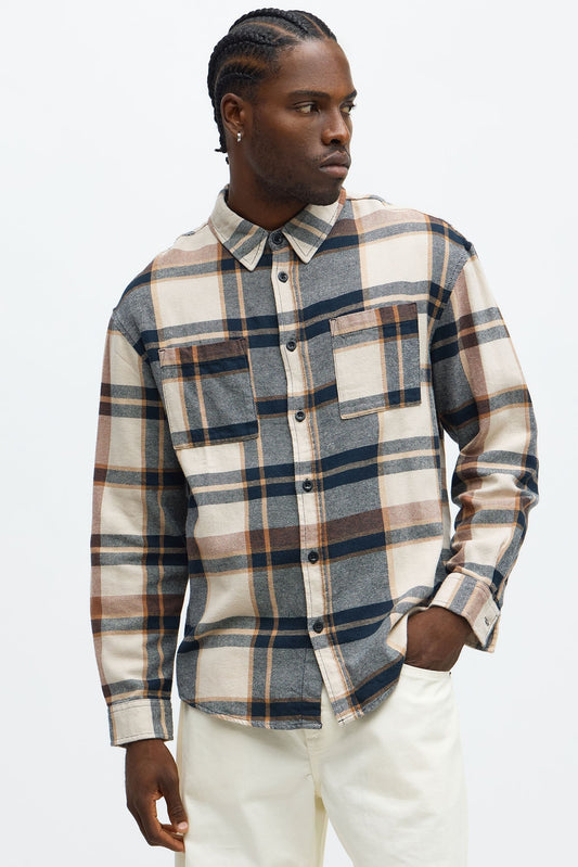 Wallace Plaid Flannel Shirt - Multi Color Fashion Nova