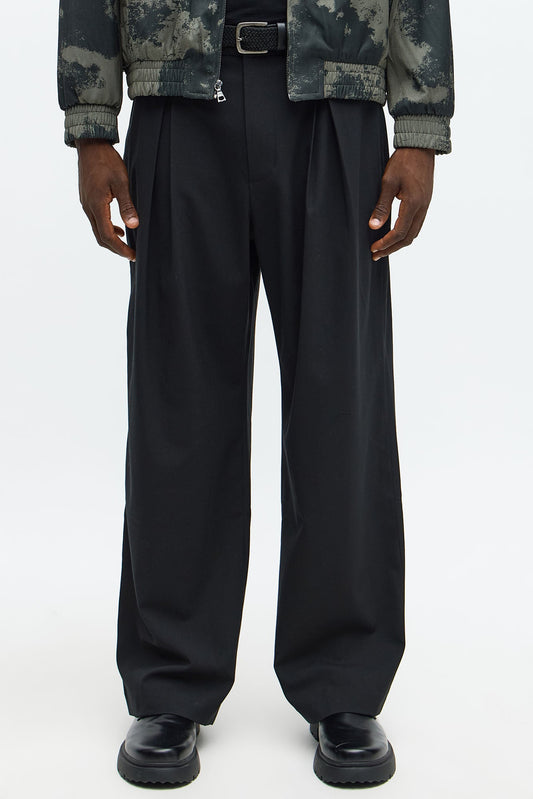The Modern Stretch High Waisted Baggy Trousers - Black Fashion Nova