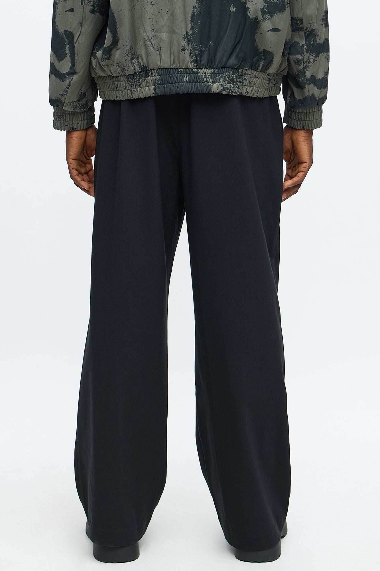The Modern Stretch High Waisted Baggy Trousers - Black Fashion Nova