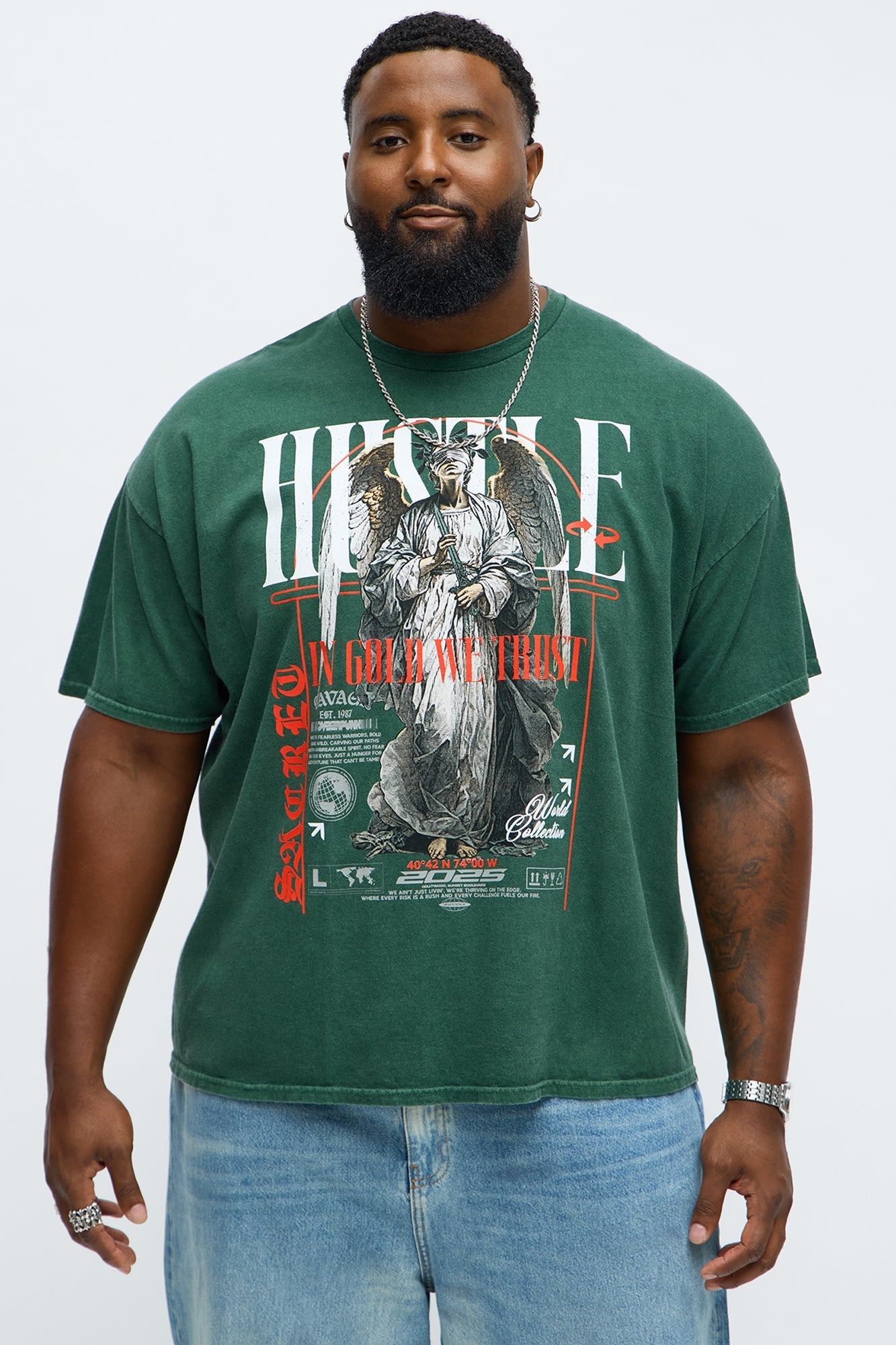 Eternal Hustle Short Sleeve Tee - Hunter Green Fashion Nova