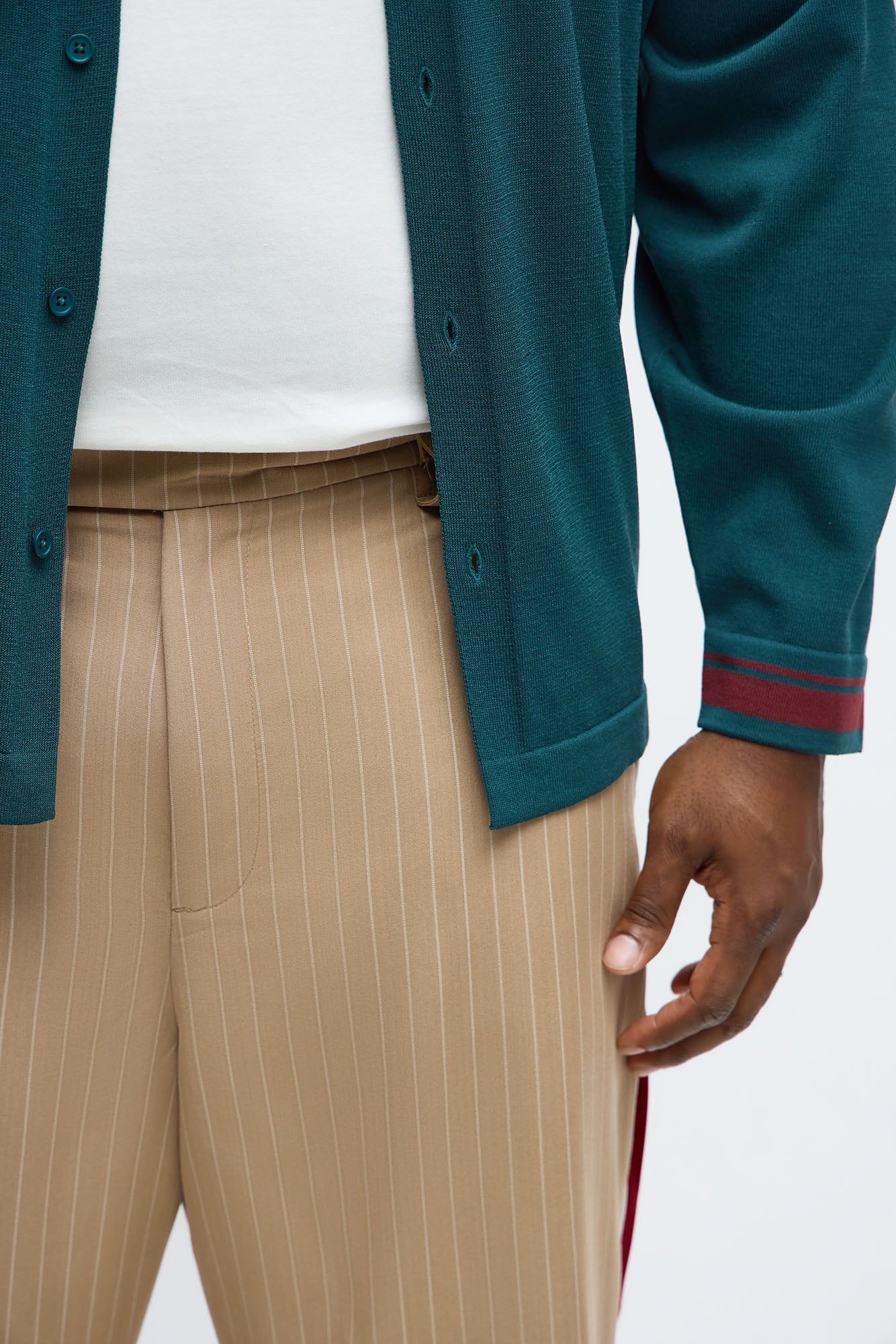 Baggy Elevated Side Stripe Trouser - Khaki/combo Fashion Nova