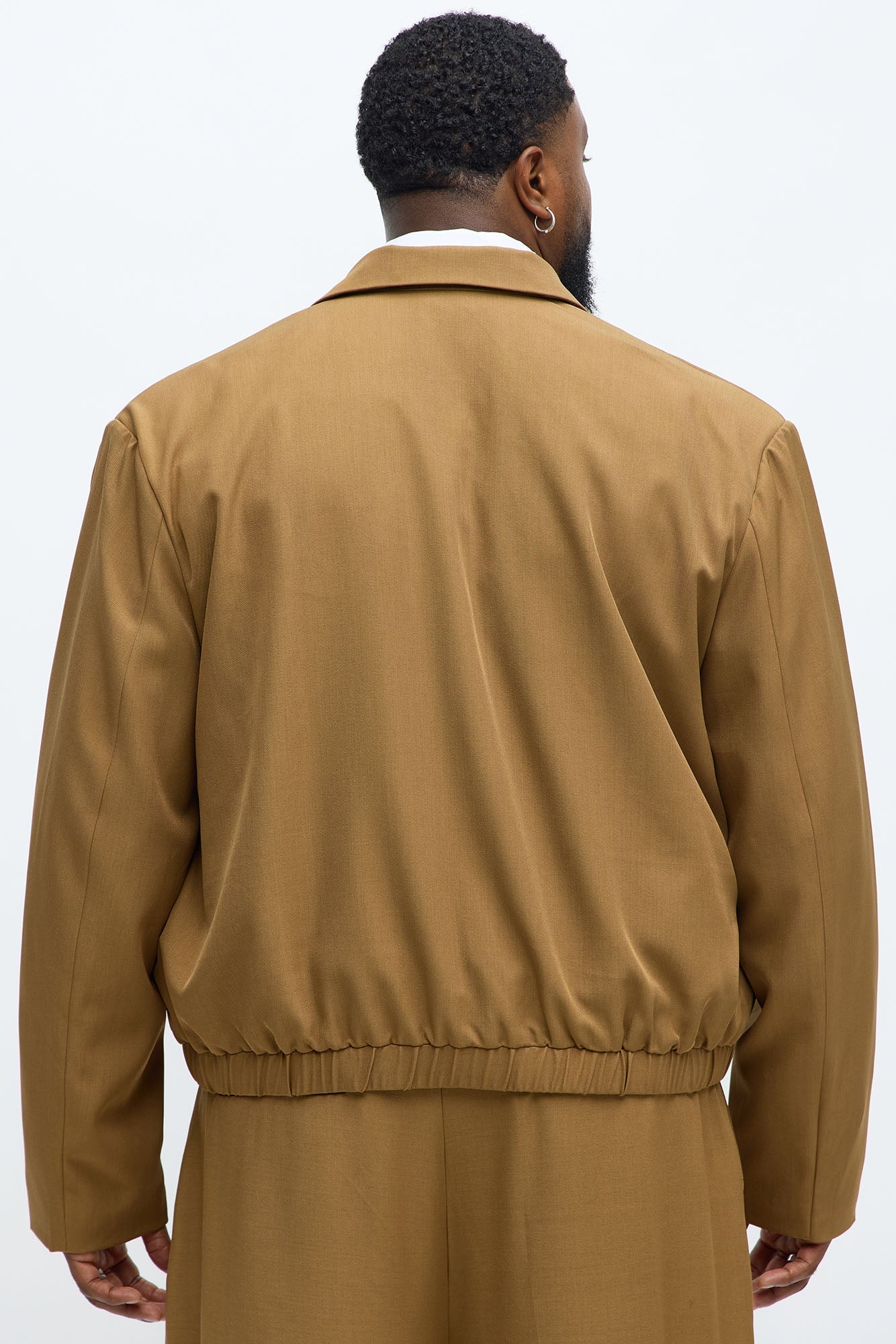 Cropped Strikeout Blazer Bomber Jacket - Brown Fashion Nova