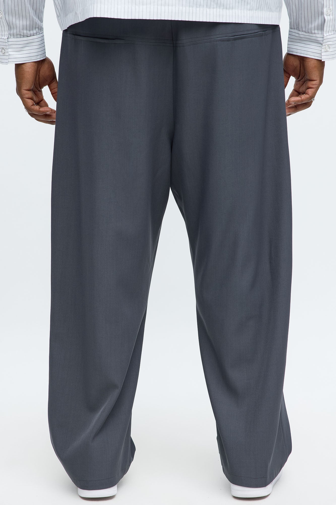 Baggy Pleated Regal Trouser - Charcoal Fashion Nova