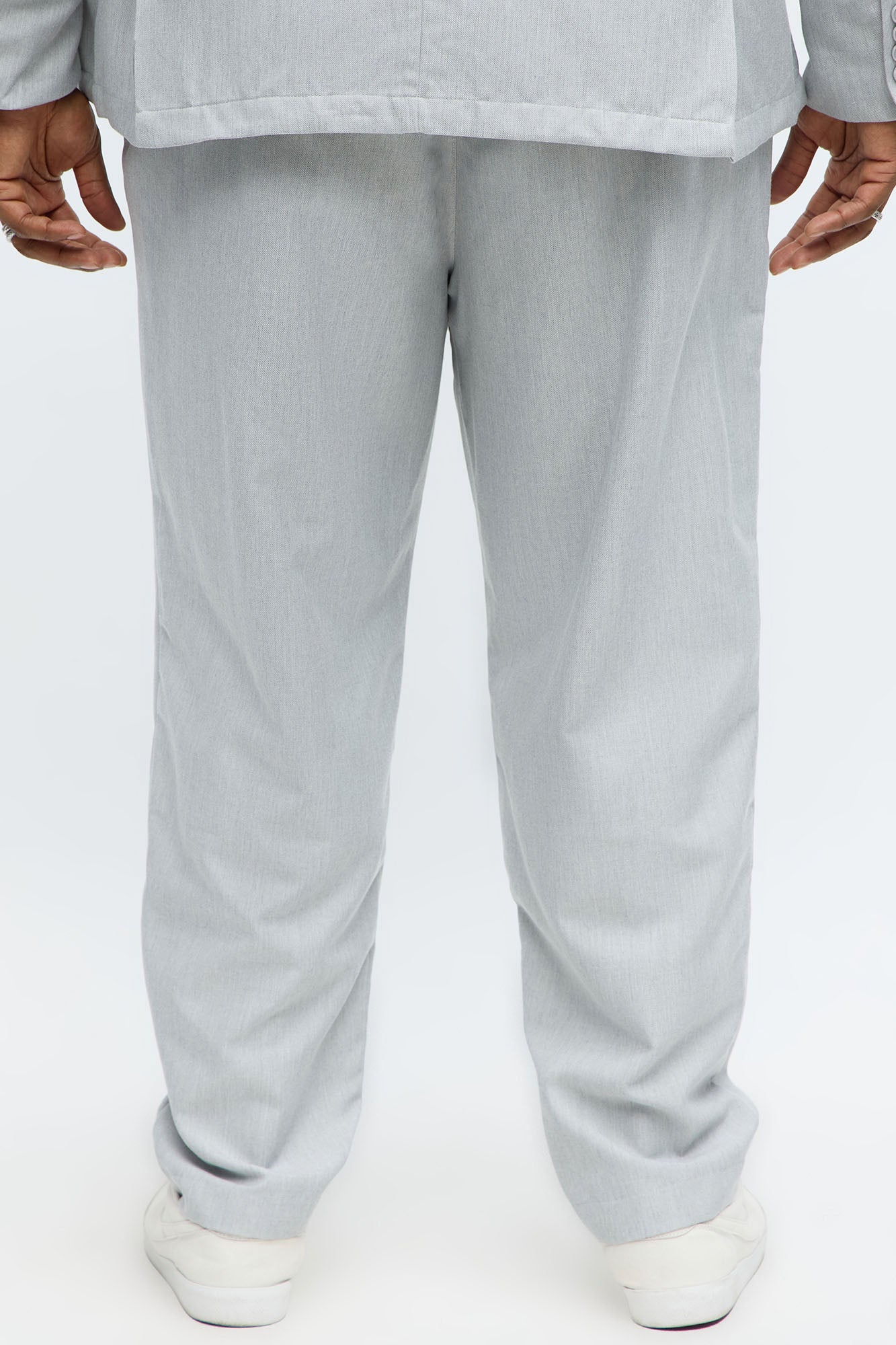 Slim Modern Stretch-Waist Everyday Trouser - Light Grey Fashion Nova