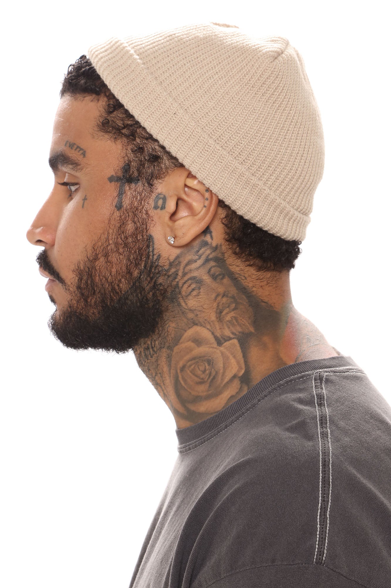 Ribbed Beanie - Beige Fashion Nova