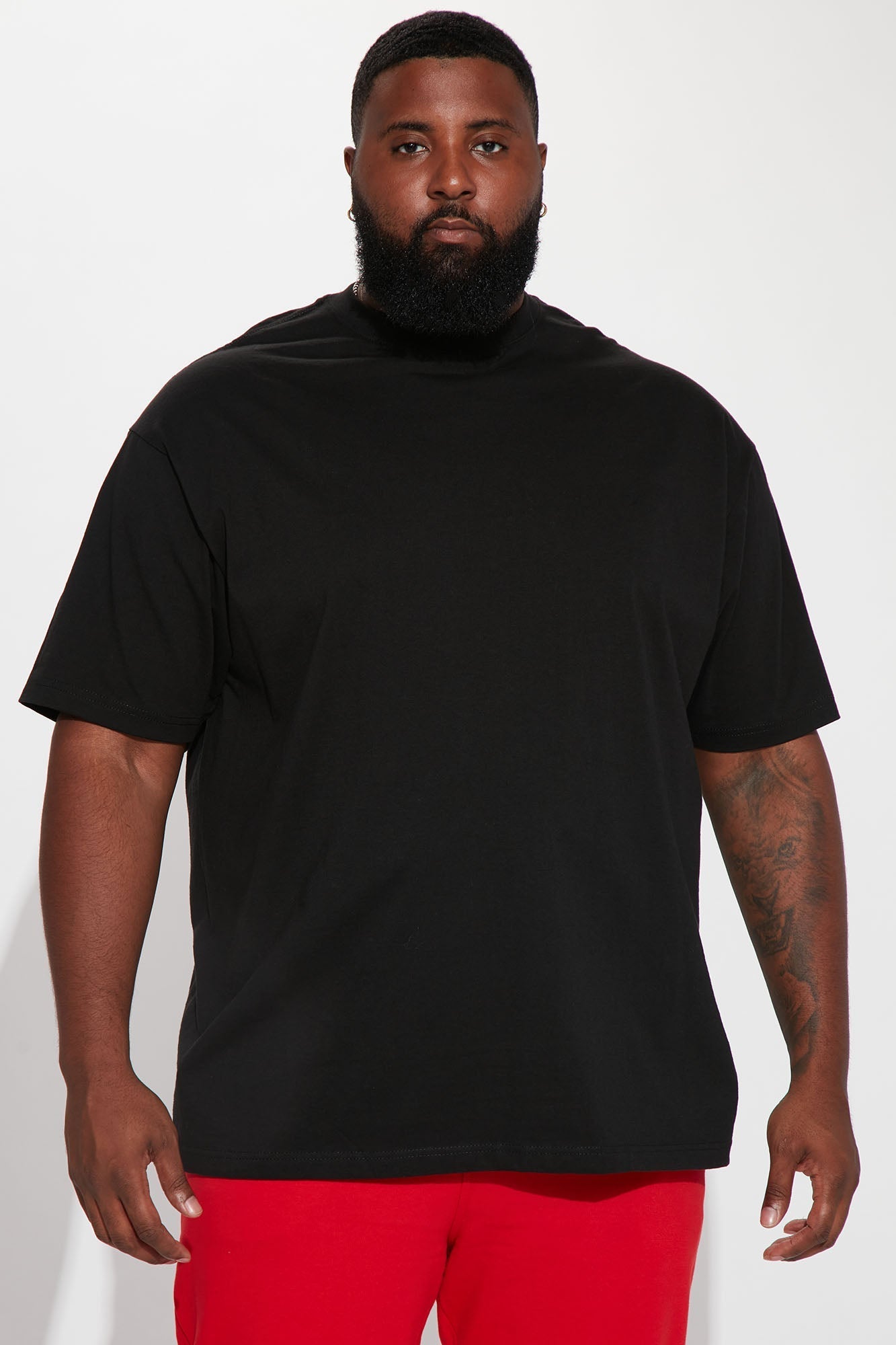 Oversized Heavyweight Tee 240GSM - Black Fashion Nova