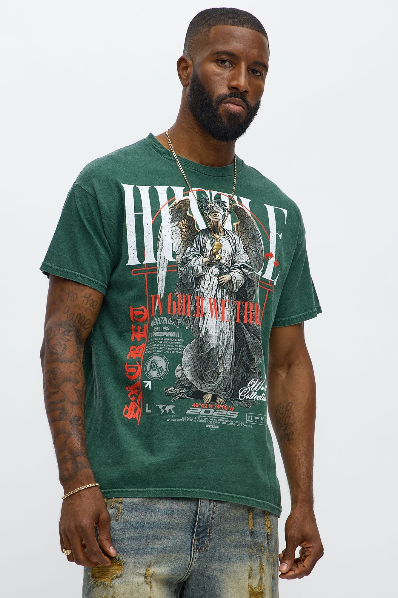 Eternal Hustle Short Sleeve Tee - Hunter Green Fashion Nova
