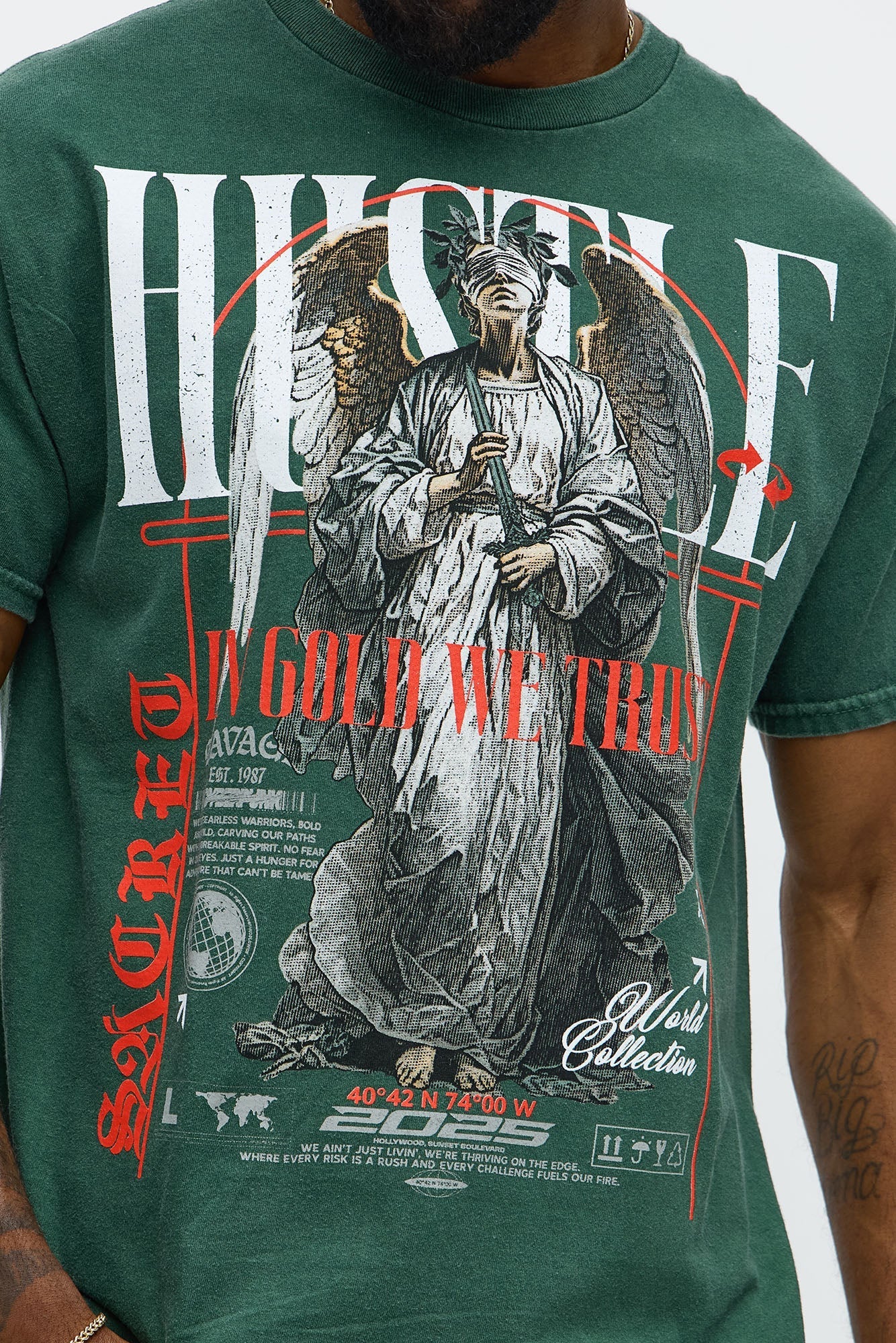 Eternal Hustle Short Sleeve Tee - Hunter Green Fashion Nova